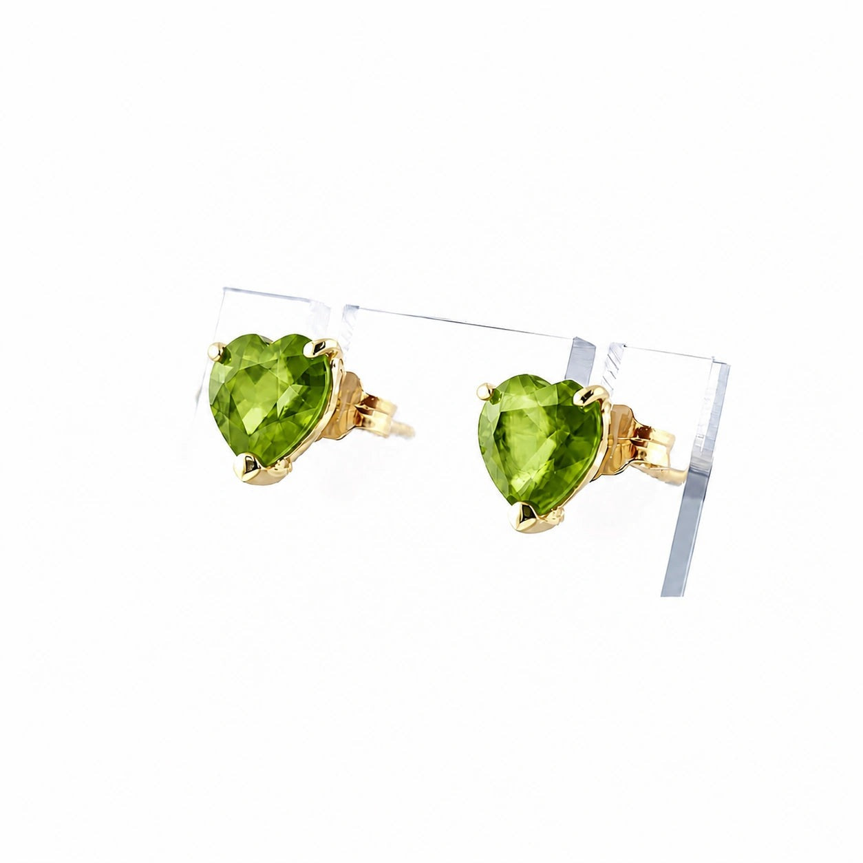 Yellow Gold Grace Earrings Peridot 10K — Minerva