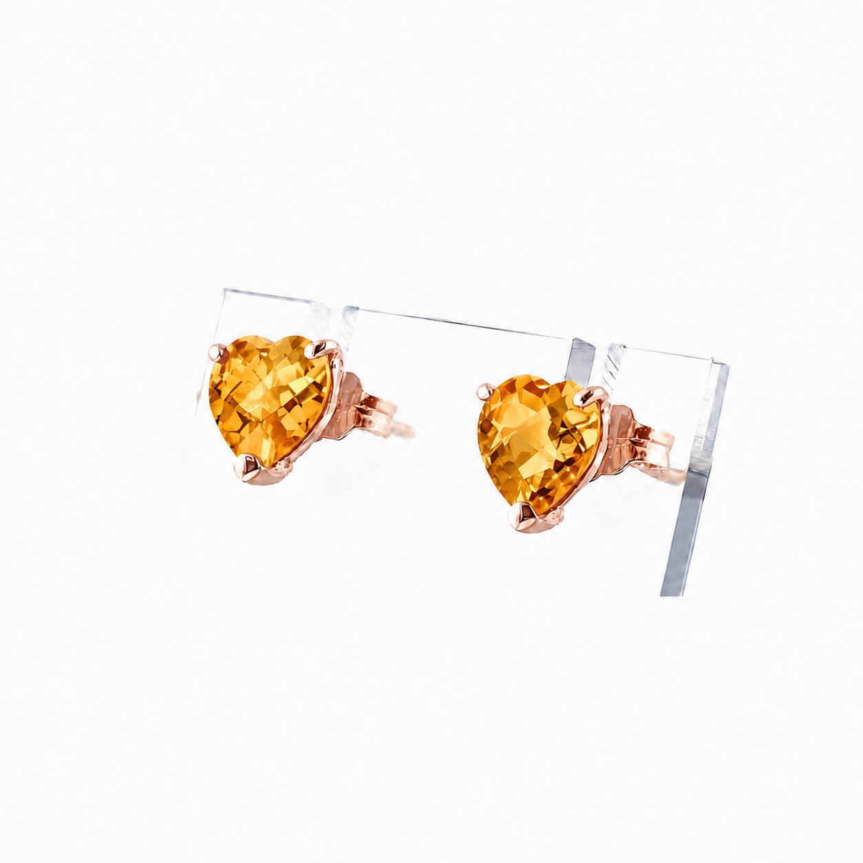 Rose Gold Grace Earrings Garnet 10K — Minerva