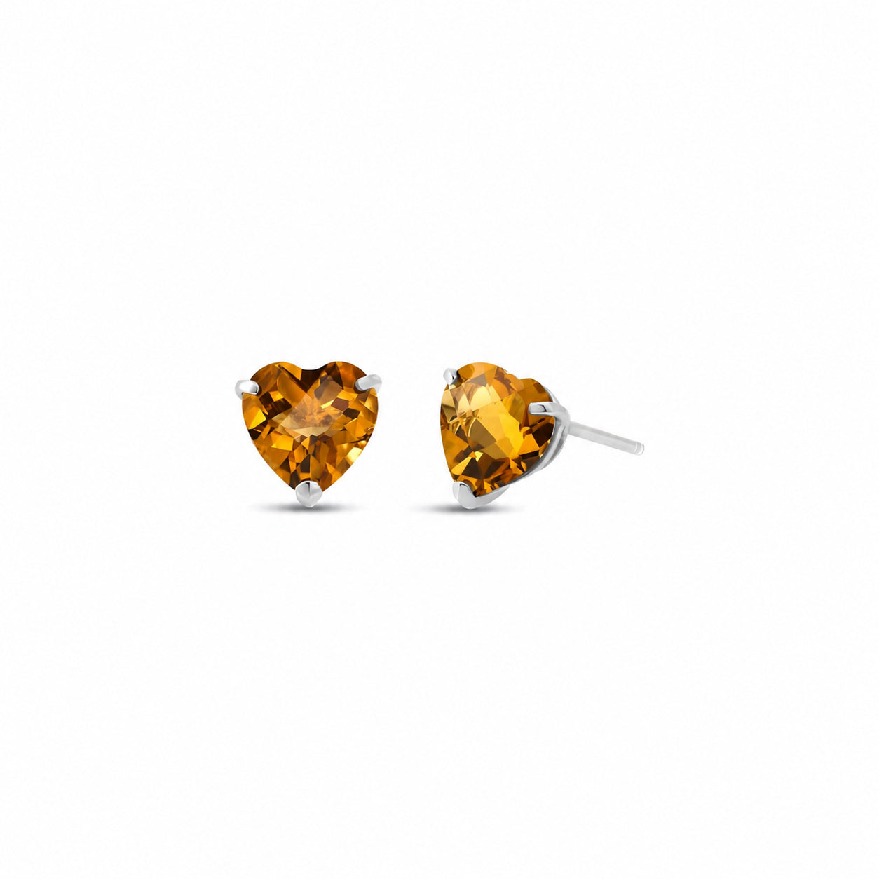 White Gold Grace Earrings Garnet 10K — Minerva