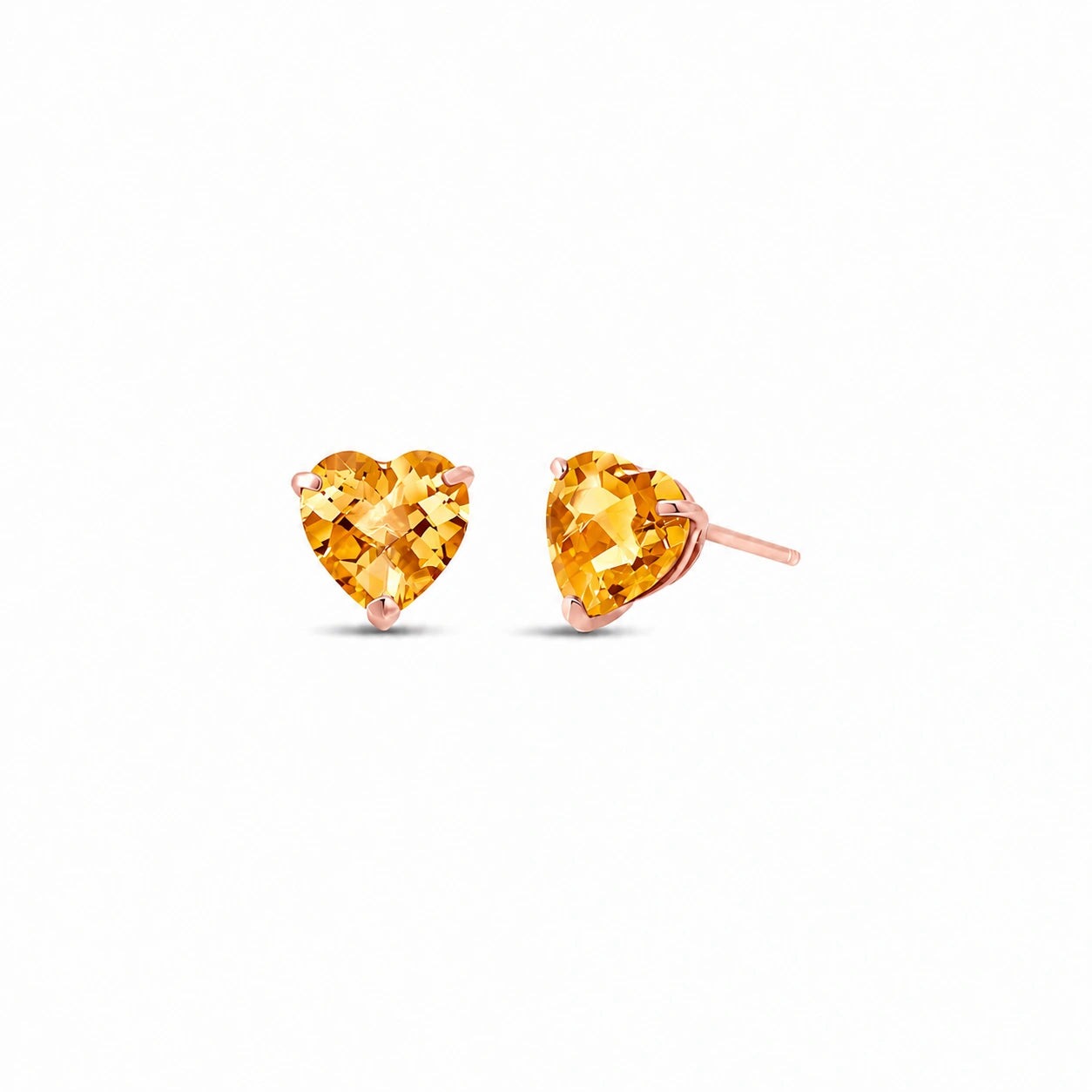 Rose Gold Grace Earrings Citrine 10K — Minerva