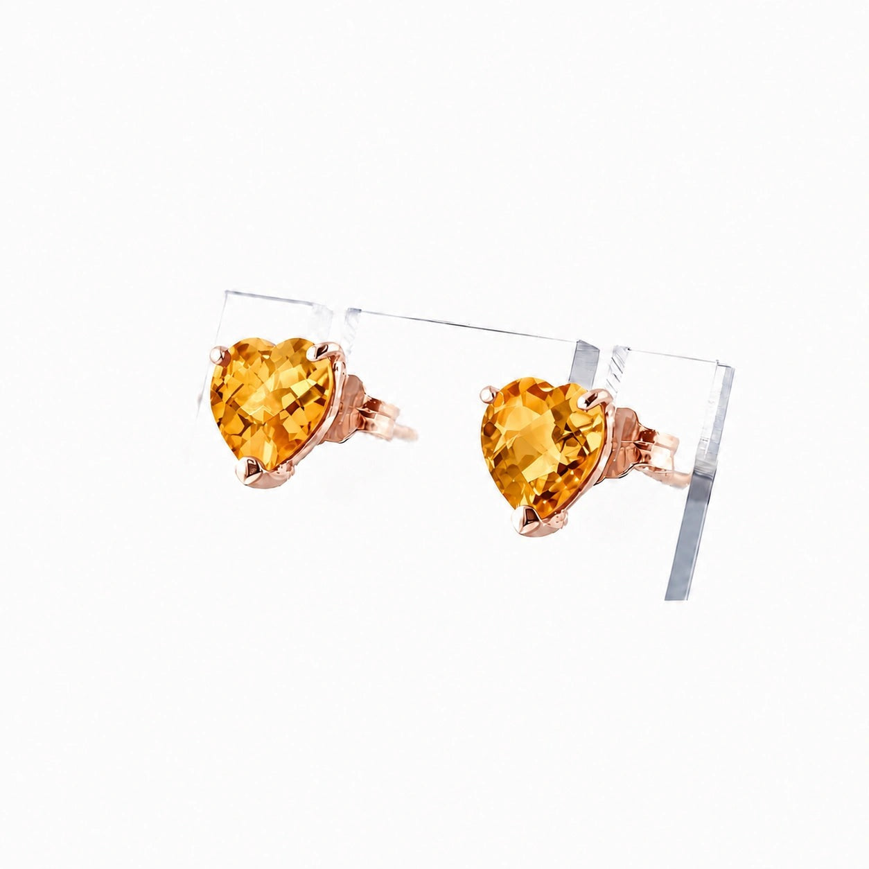Rose Gold Grace Earrings Citrine 10K — Minerva