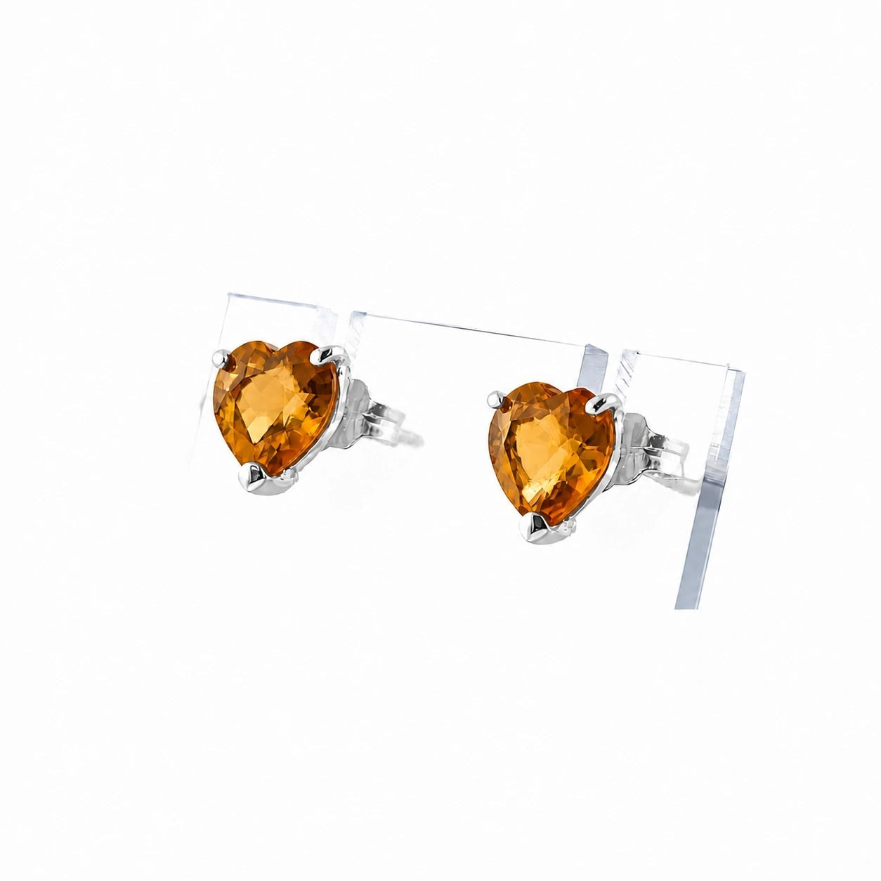 White Gold Grace Earrings Citrine 10K — Minerva