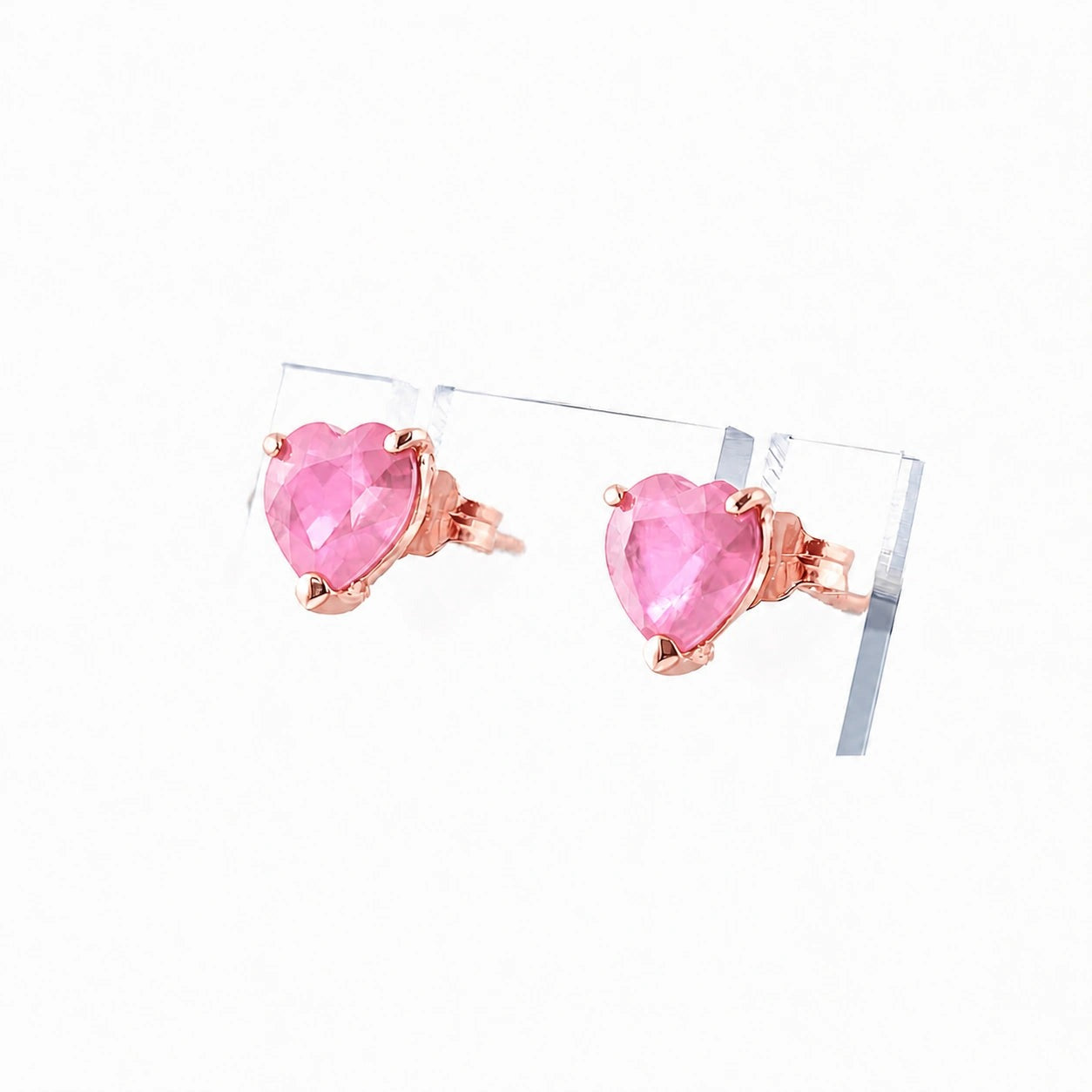 Rose Gold Grace Earrings Pink Topaz 10K — Minerva