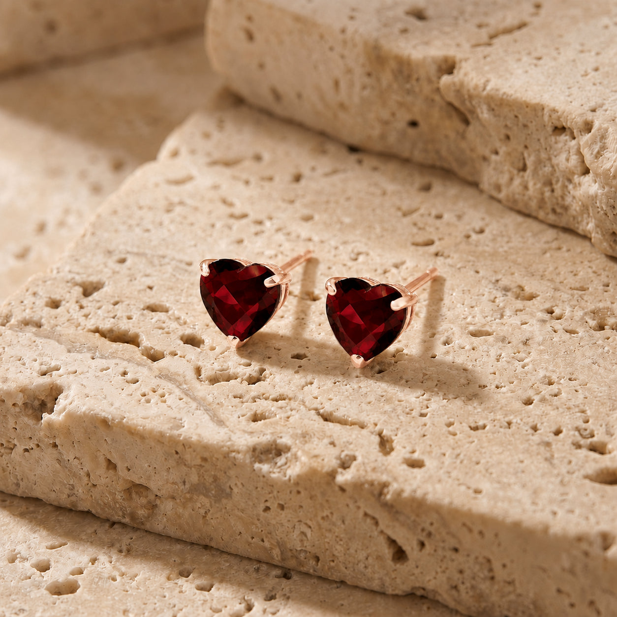 Rose Gold Grace Earrings Pink Topaz 10K — Minerva