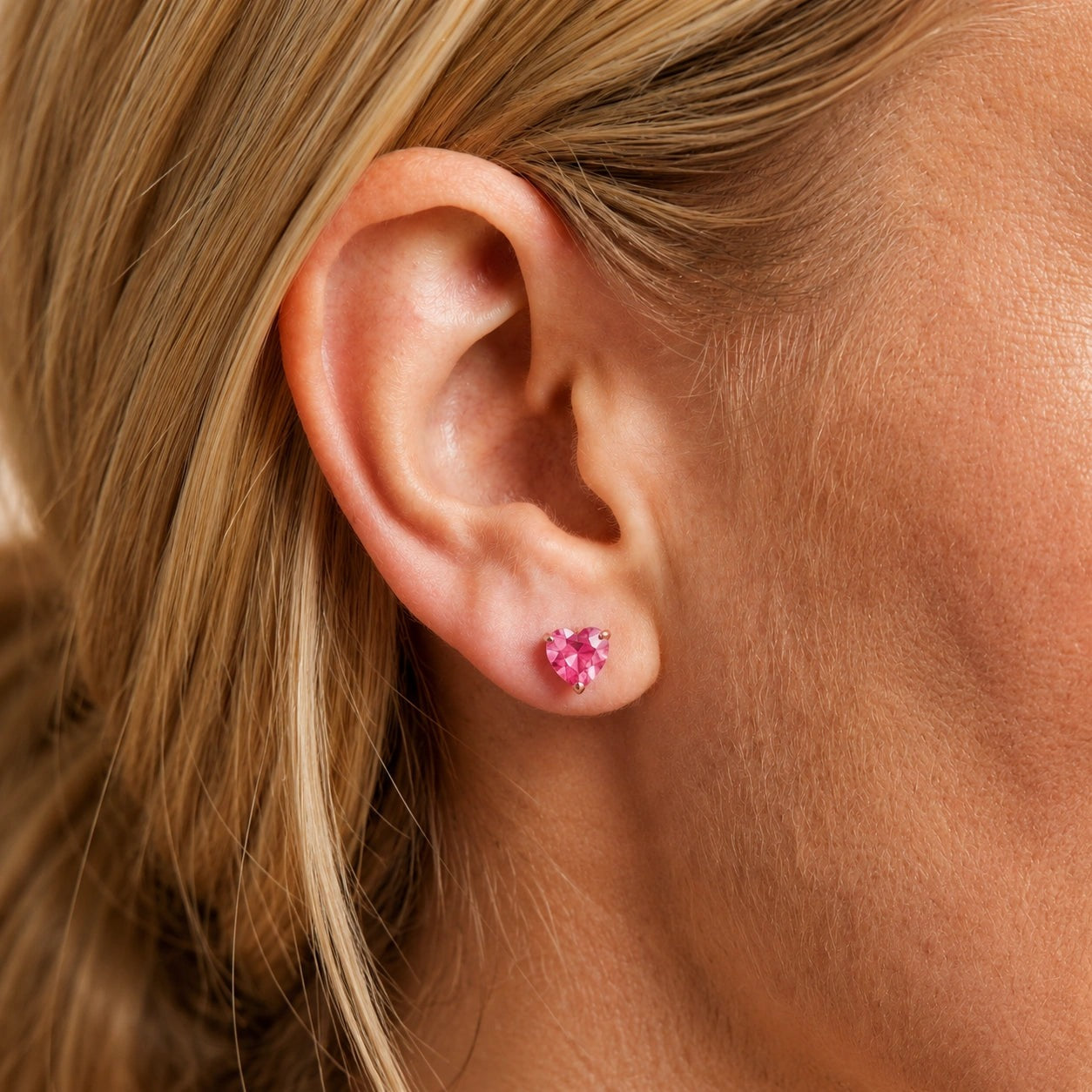 Rose Gold Grace Earrings Pink Topaz 10K — Minerva