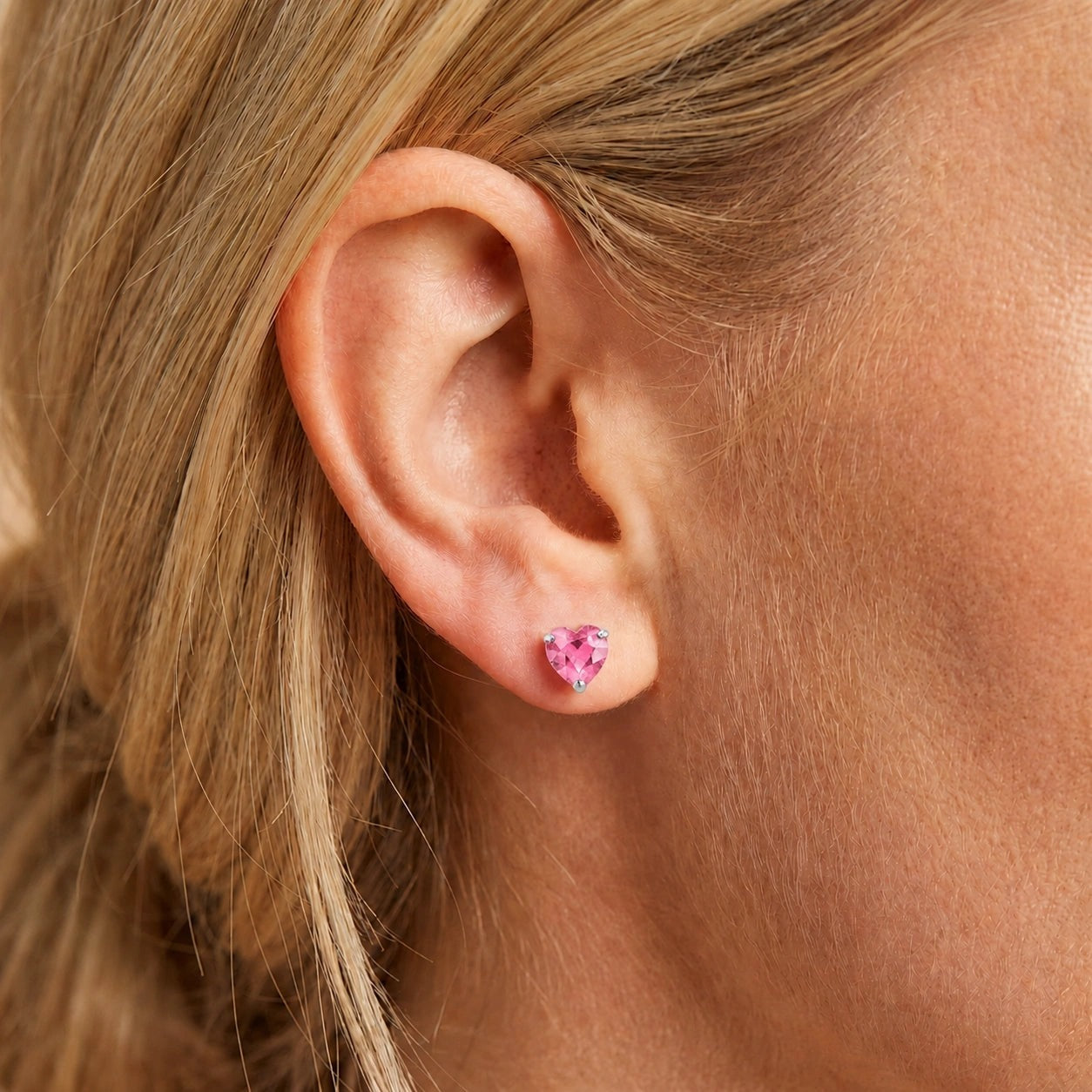 White Gold Grace Earrings Pink Topaz 10K — Minerva