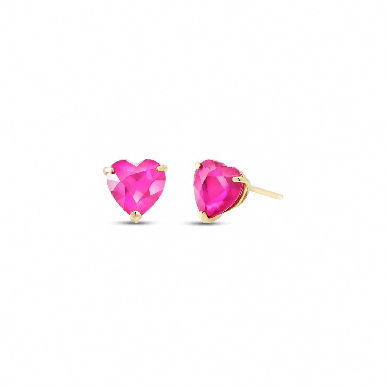 Yellow Gold Grace Earrings Pink Topaz 10K — Minerva