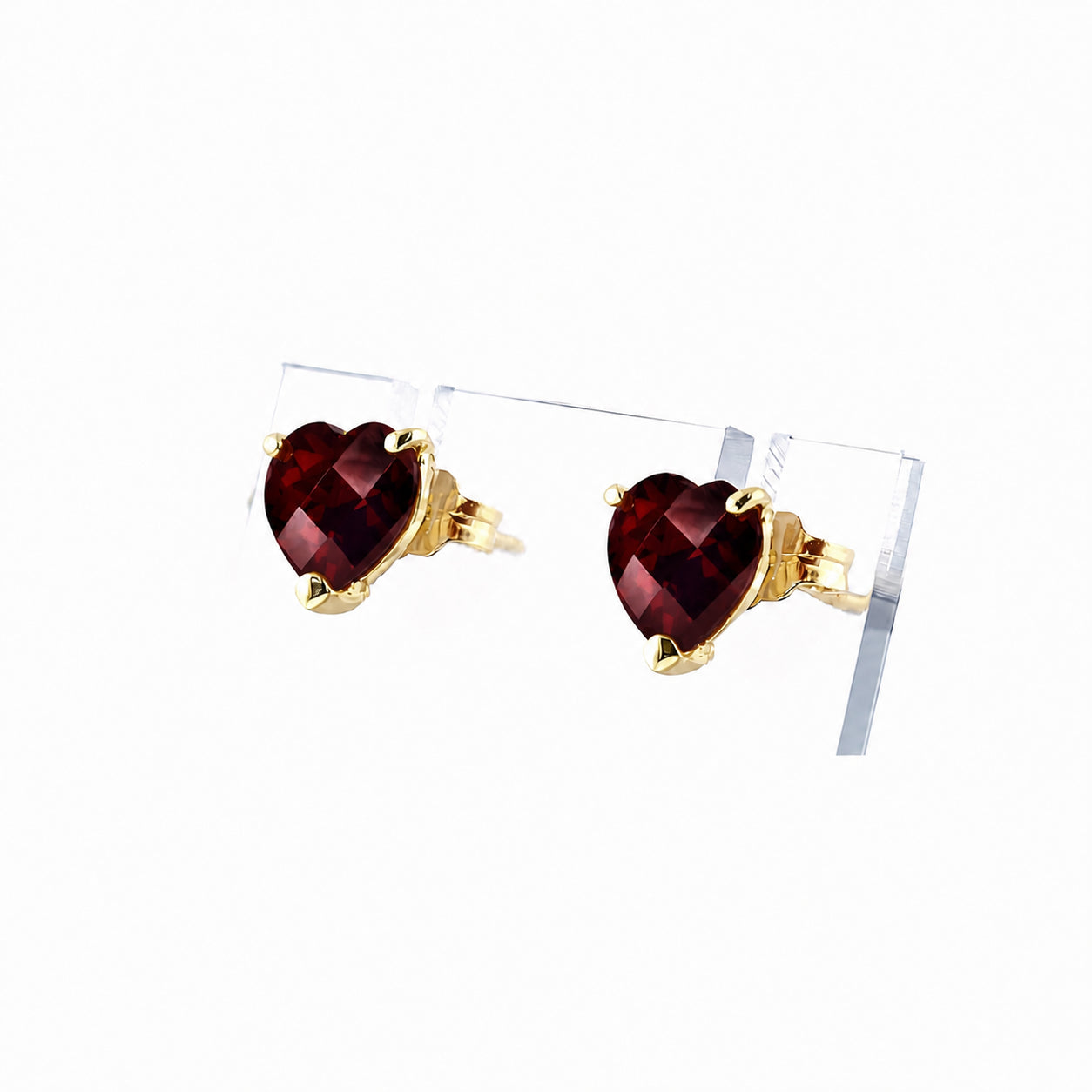 Yellow Gold Grace Earrings Pink Topaz 10K — Minerva