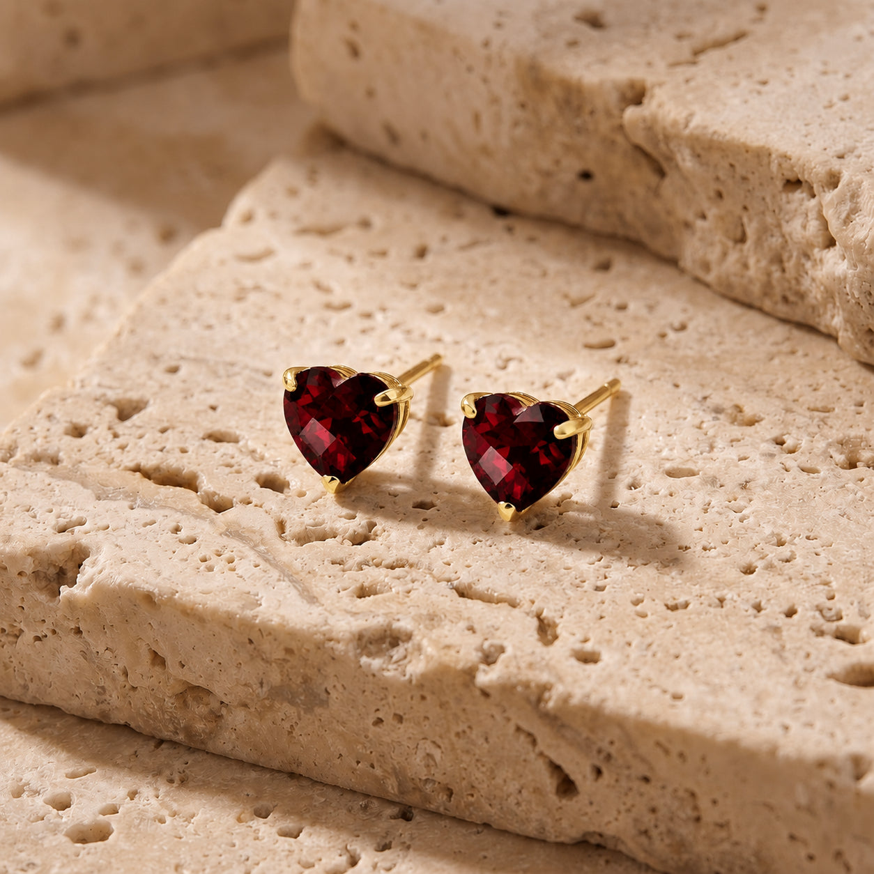 Yellow Gold Grace Earrings Pink Topaz 10K — Minerva