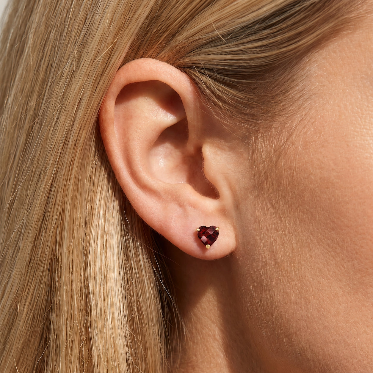 Yellow Gold Grace Earrings Pink Topaz 10K — Minerva
