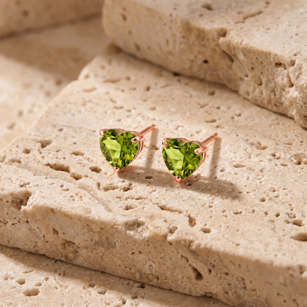 Rose Gold Grace Earrings Aquamarine 10K — Minerva