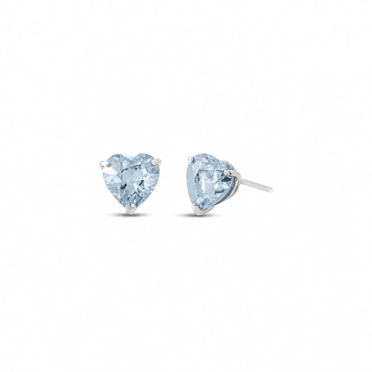 White Gold Grace Earrings Aquamarine 10K — Minerva