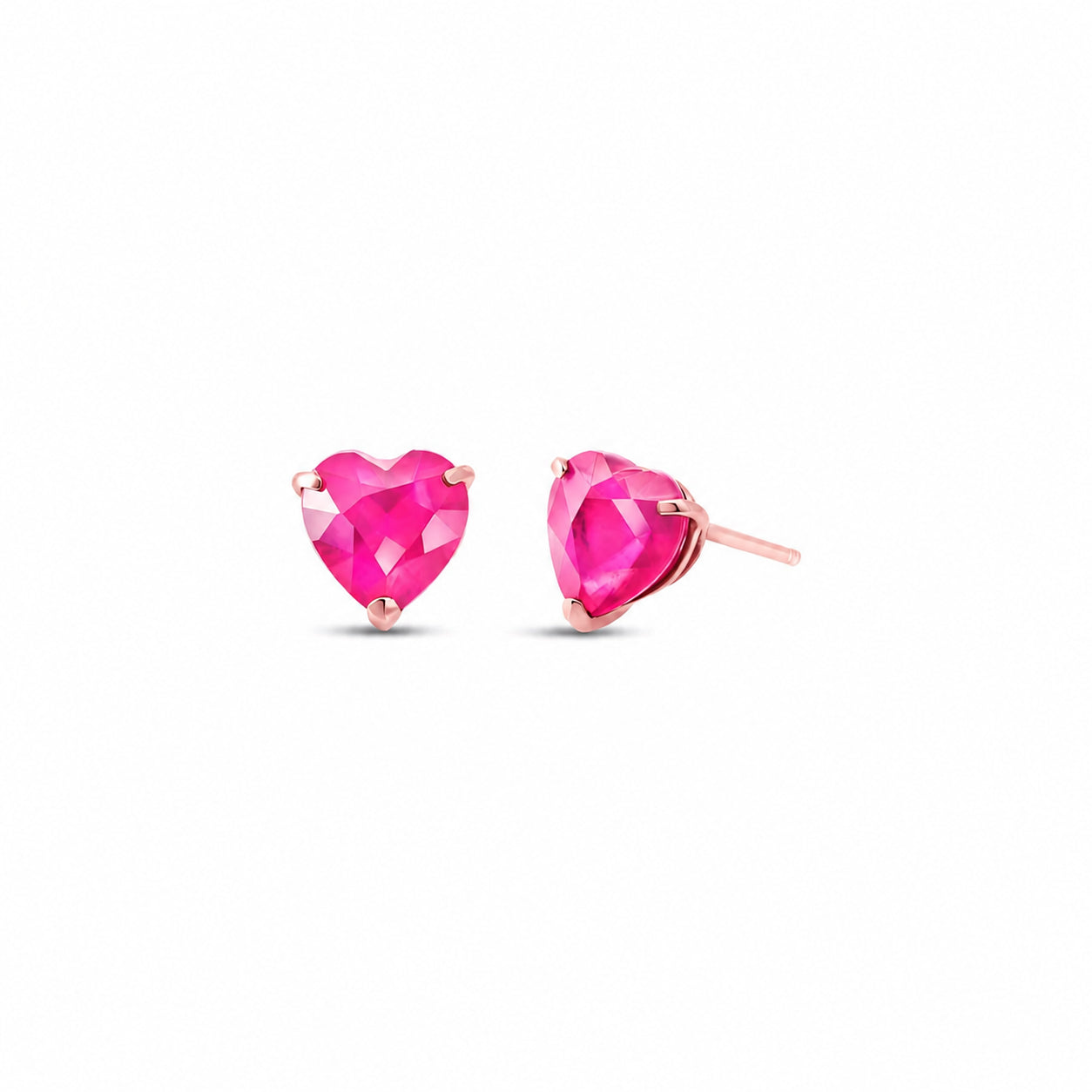 Rose Gold Grace Earrings Ruby 10K — Minerva