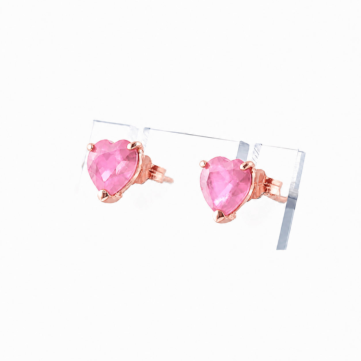 Rose Gold Grace Earrings Ruby 10K — Minerva