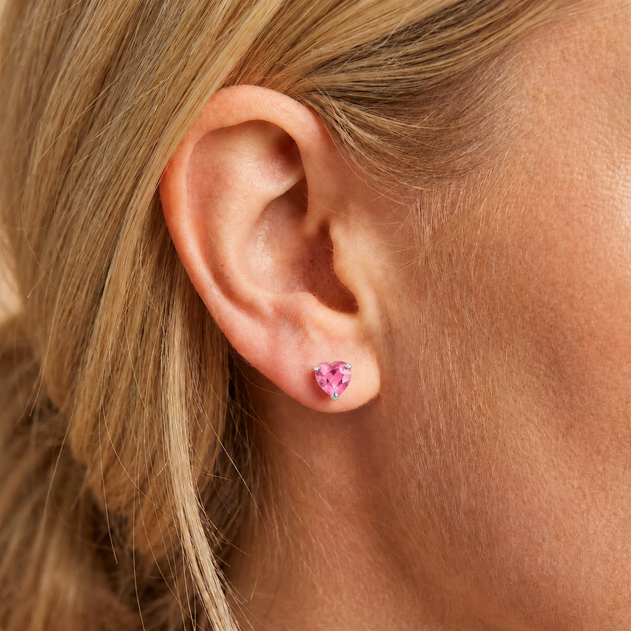 White Gold Grace Earrings Ruby 10K — Minerva