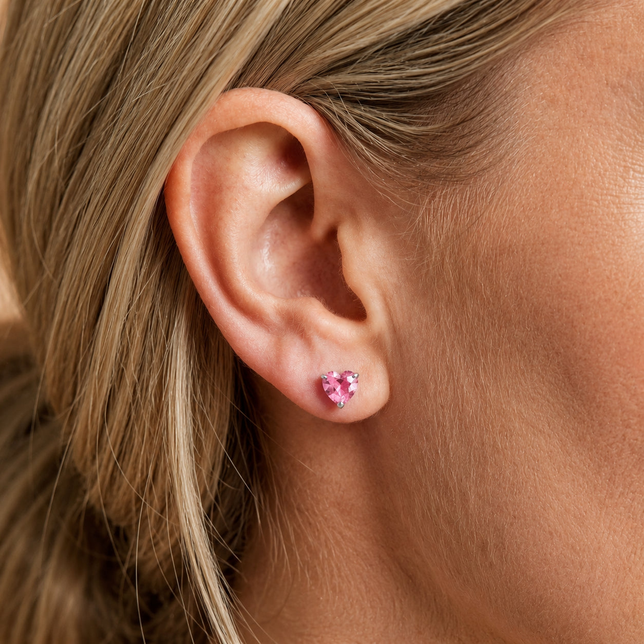White Gold Grace Earrings Ruby 10K — Minerva