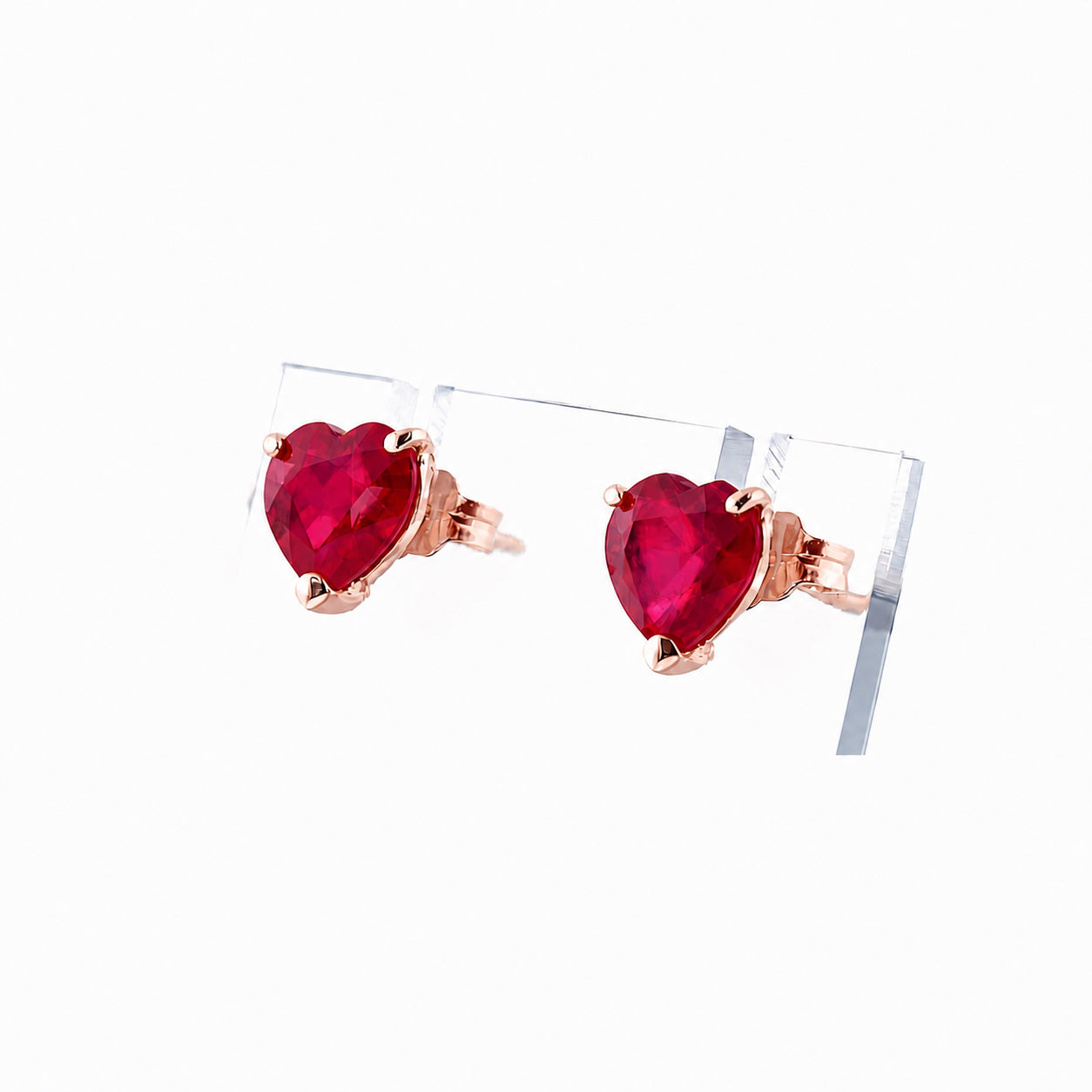 Rose Gold Grace Earrings Emerald 10K — Minerva