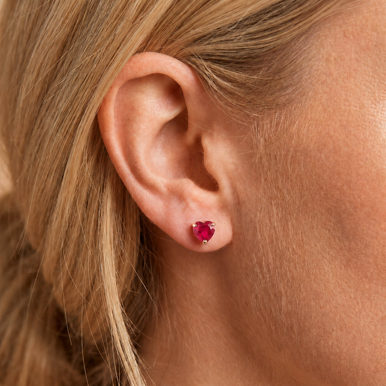 Rose Gold Grace Earrings Emerald 10K — Minerva