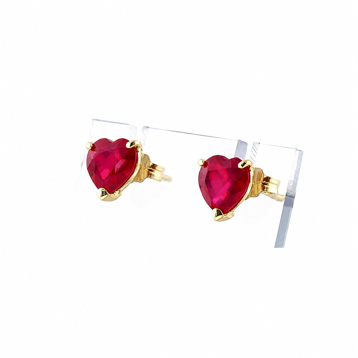 Yellow Gold Grace Earrings Emerald 10K — Minerva