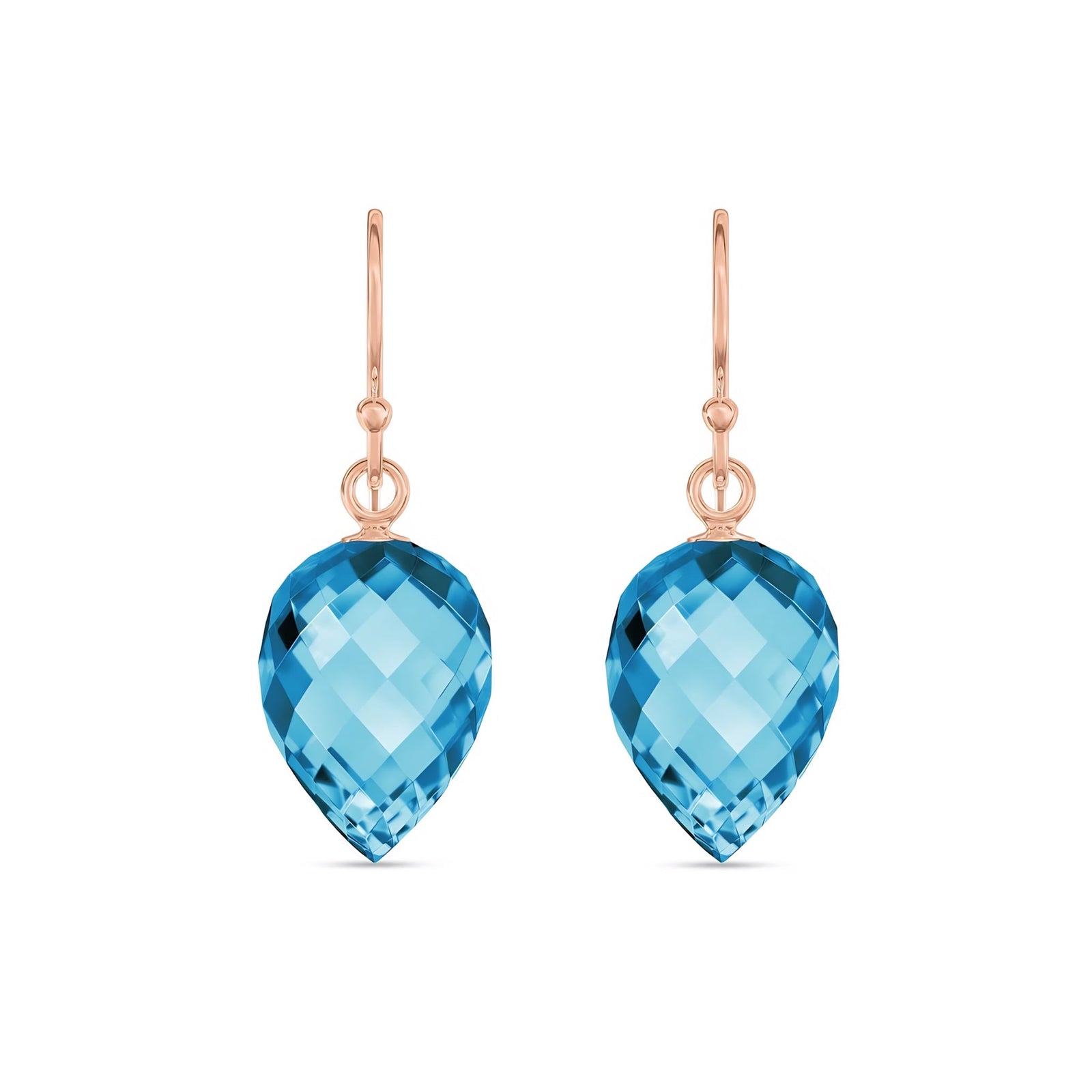 Rose Gold Earrings Green Amethyst 10K — Camilla