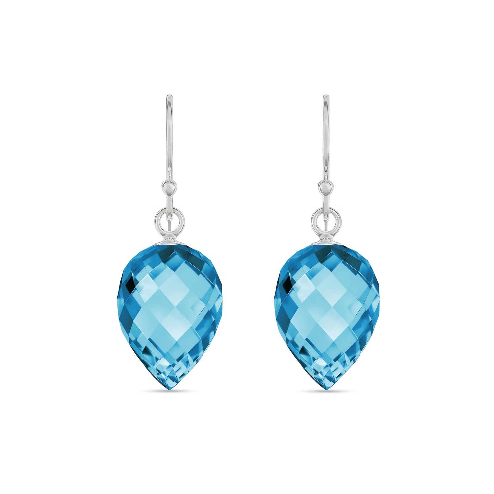 White Gold Earrings Green Amethyst 10K — Camilla