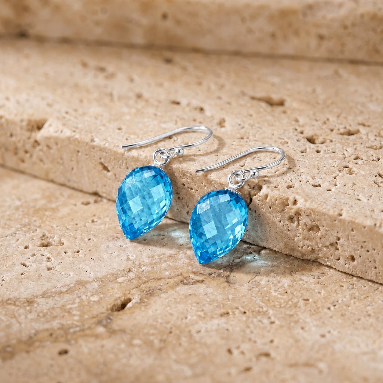White Gold Earrings Green Amethyst 10K — Camilla