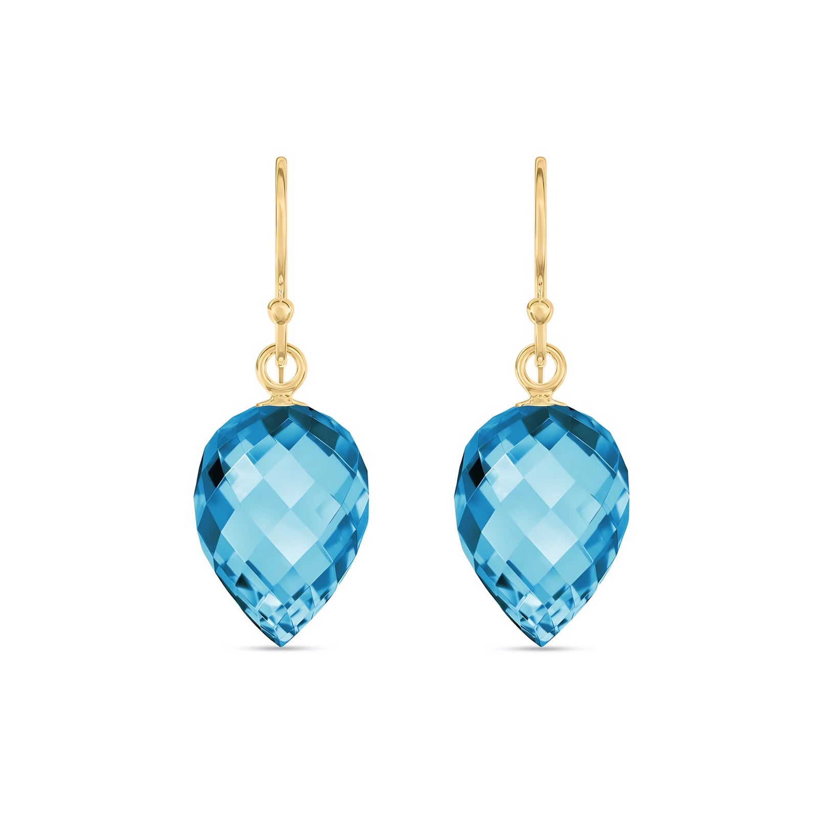 Yellow Gold Earrings Green Amethyst 10K — Camilla
