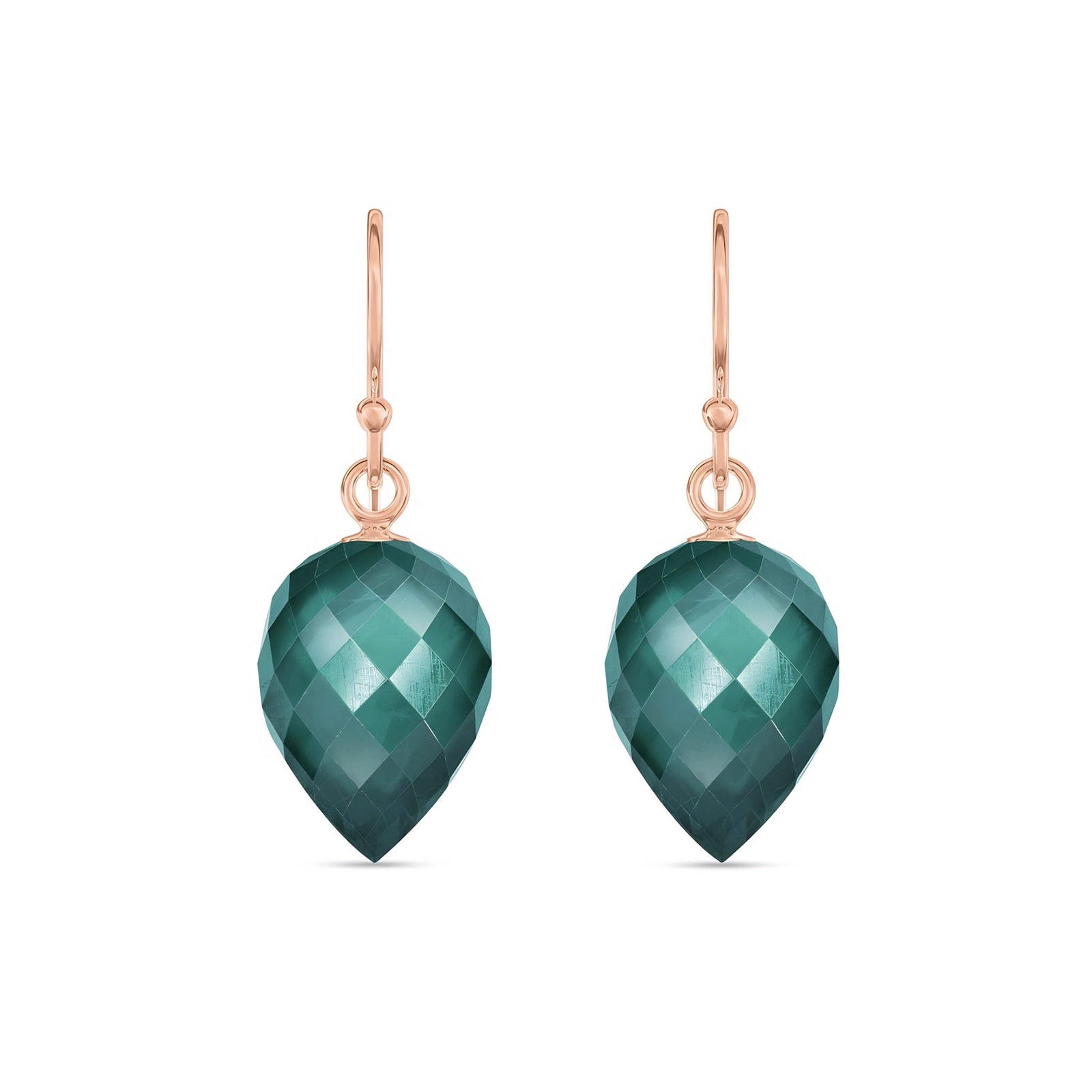 Rose Gold Earrings Blue Topaz 10K — Camilla