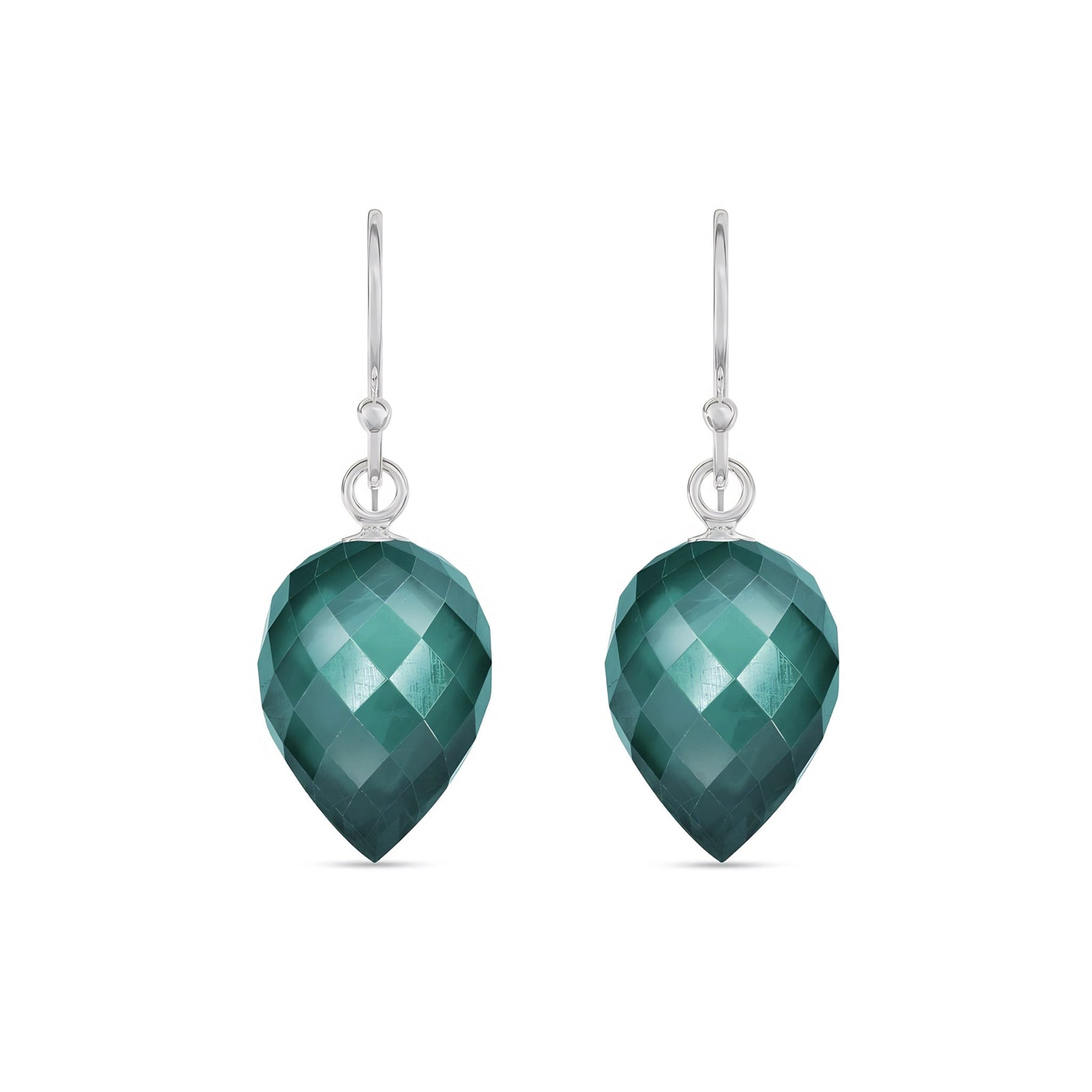 White Gold Earrings Blue Topaz 10K — Camilla