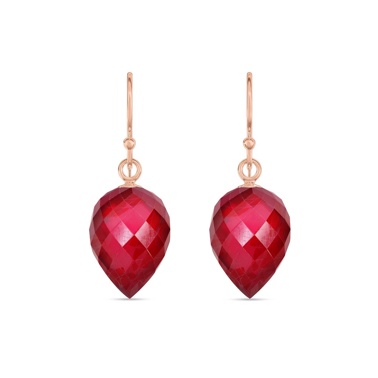 Rose Gold Earrings Spinel 10K — Camilla