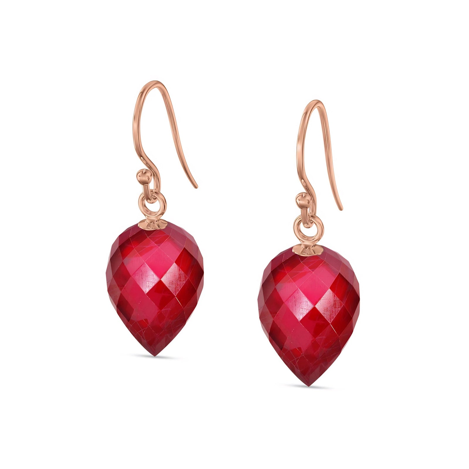 Rose Gold Earrings Spinel 10K — Camilla