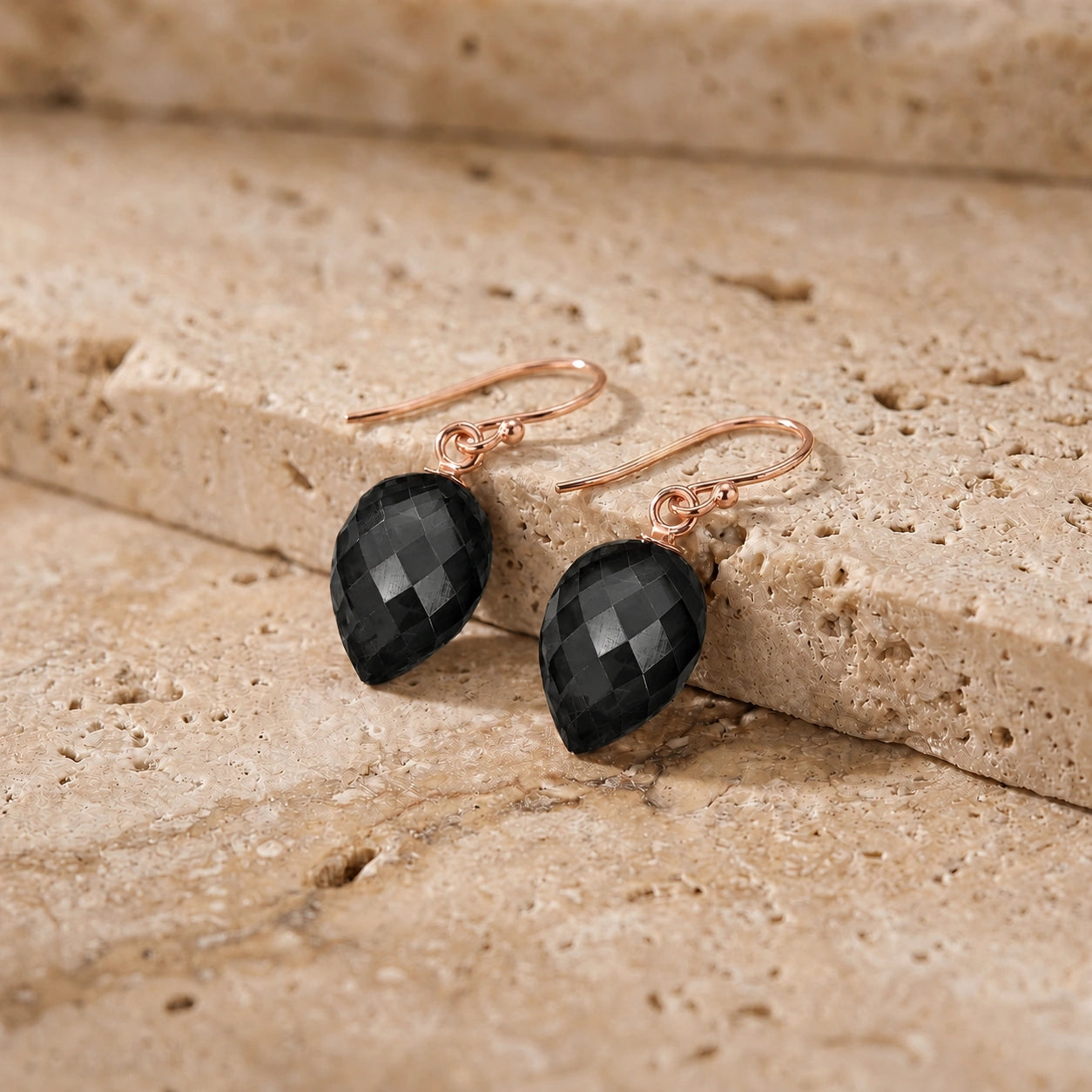 Rose Gold Earrings Spinel 10K — Camilla