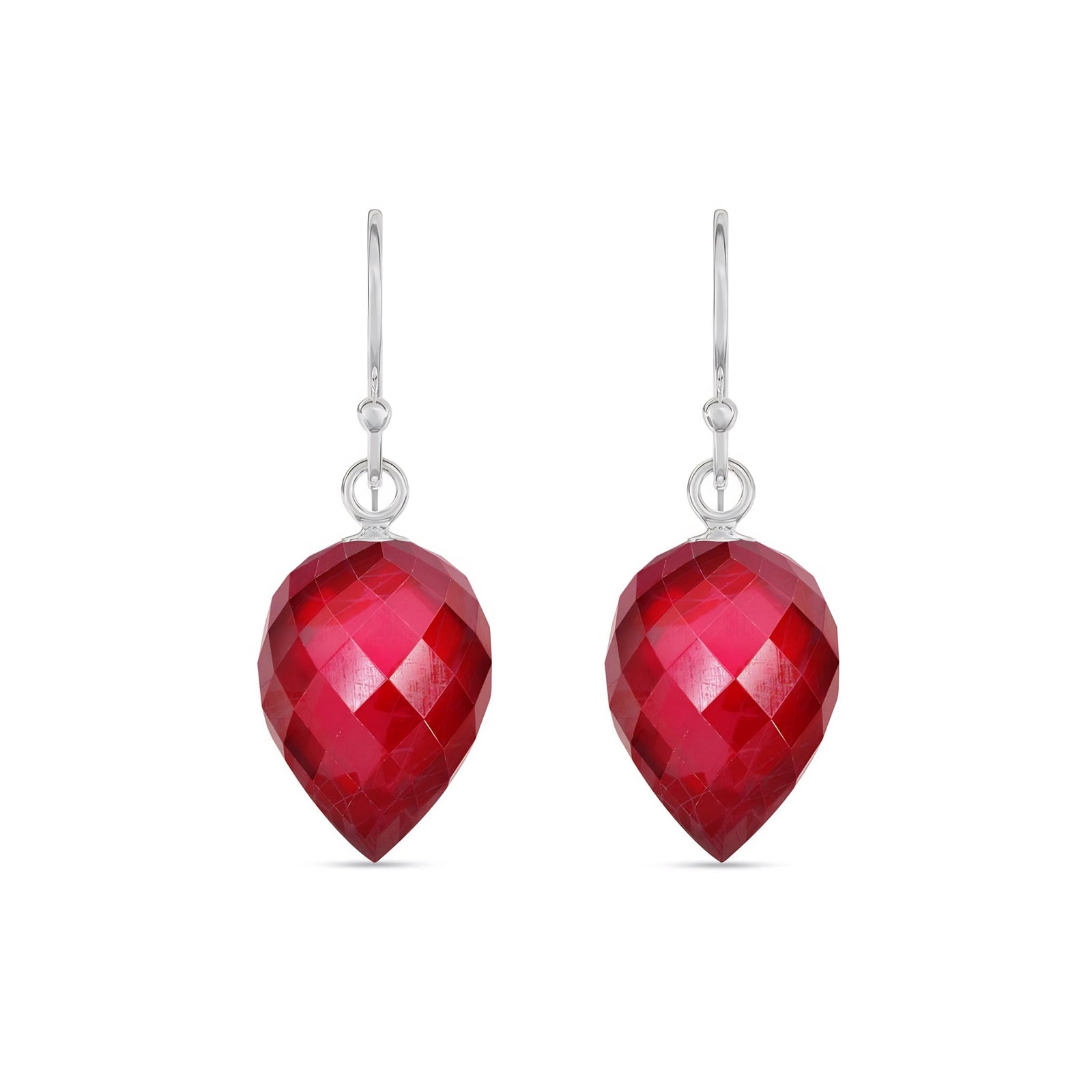 White Gold Earrings Spinel 10K — Camilla