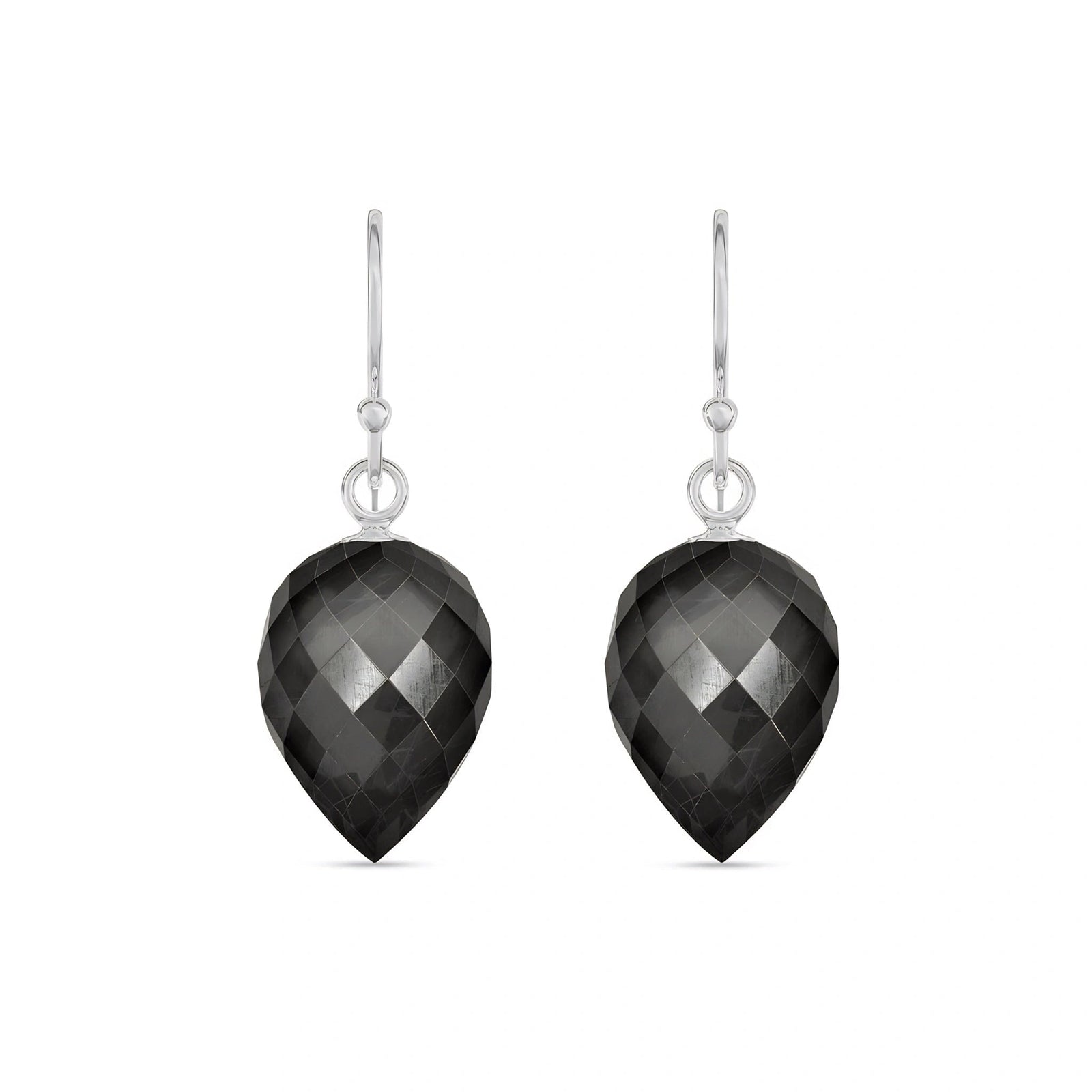 White Gold Earrings Spinel 10K — Camilla