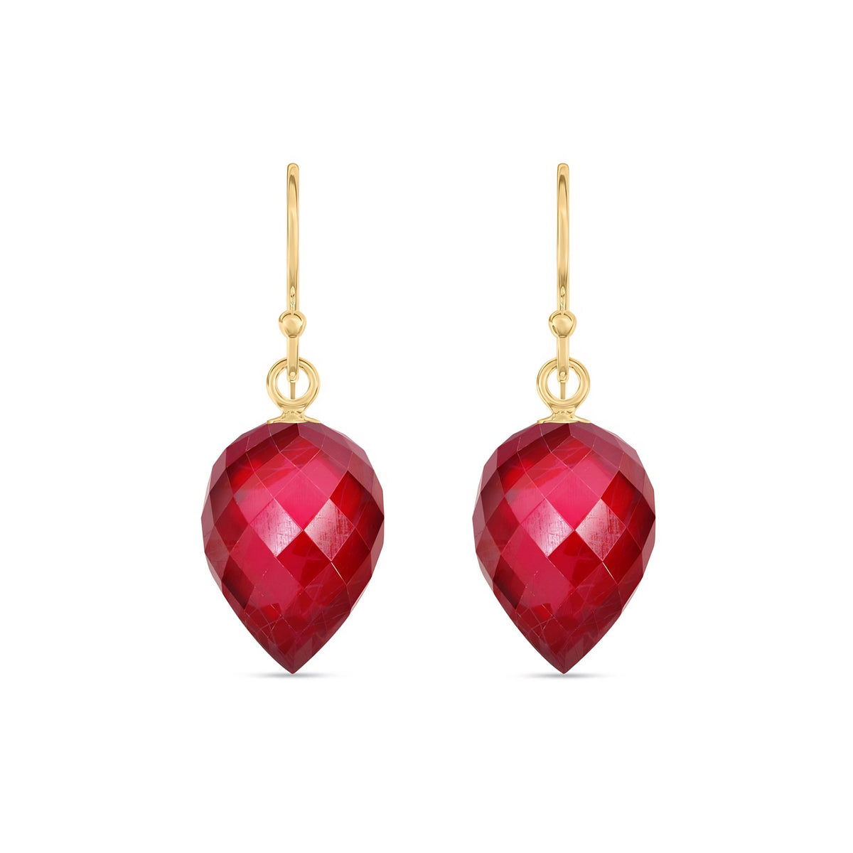 Yellow Gold Earrings Spinel — Camilla
