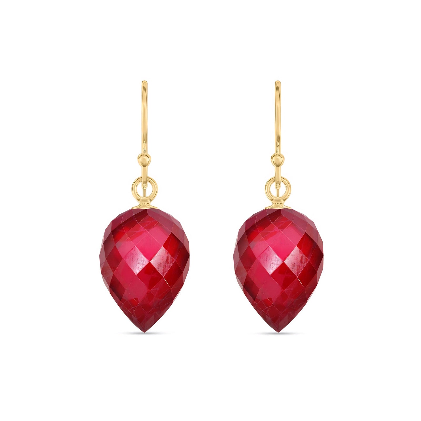 Yellow Gold Earrings Spinel 10K — Camilla