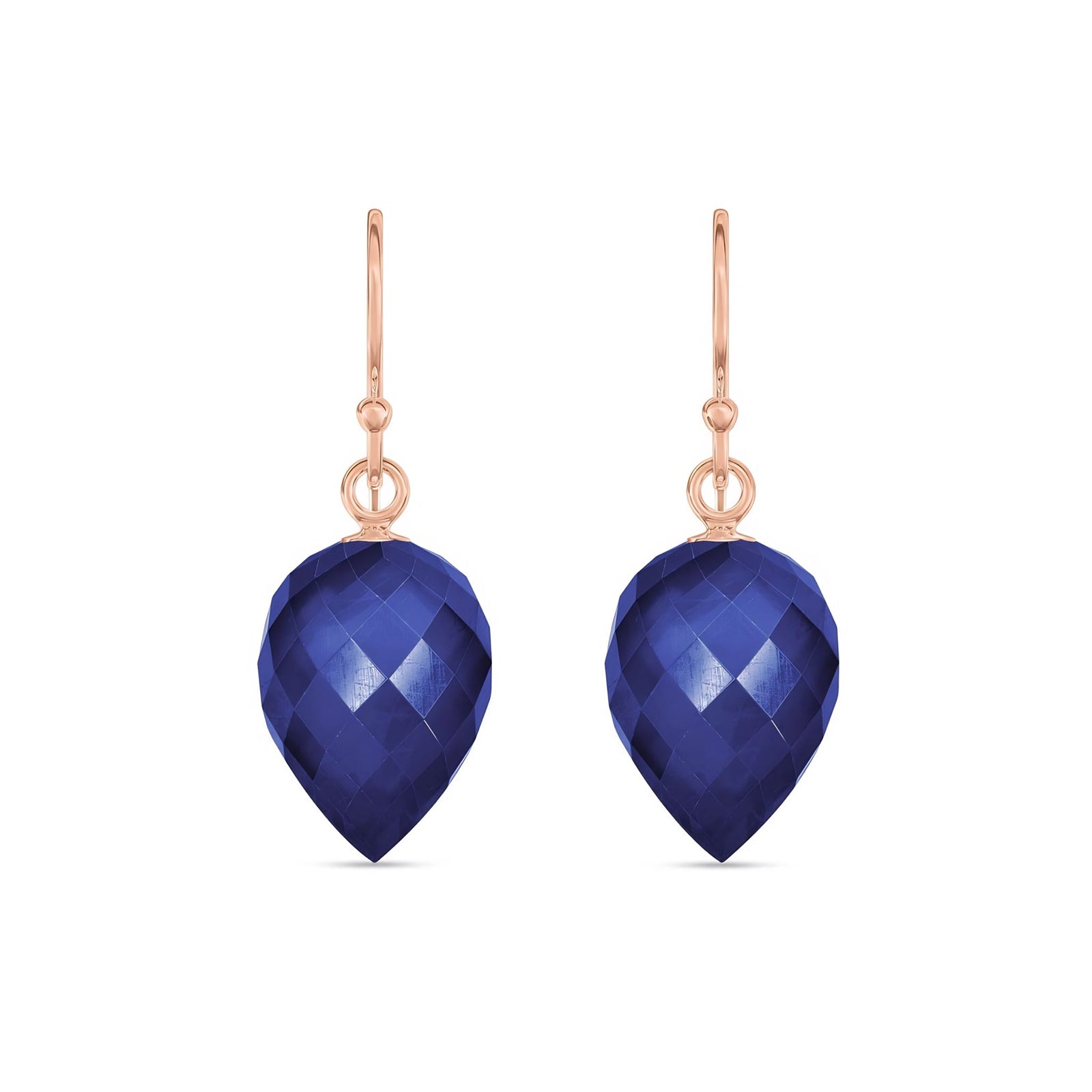 Rose Gold Earrings Ruby 10K — Camilla