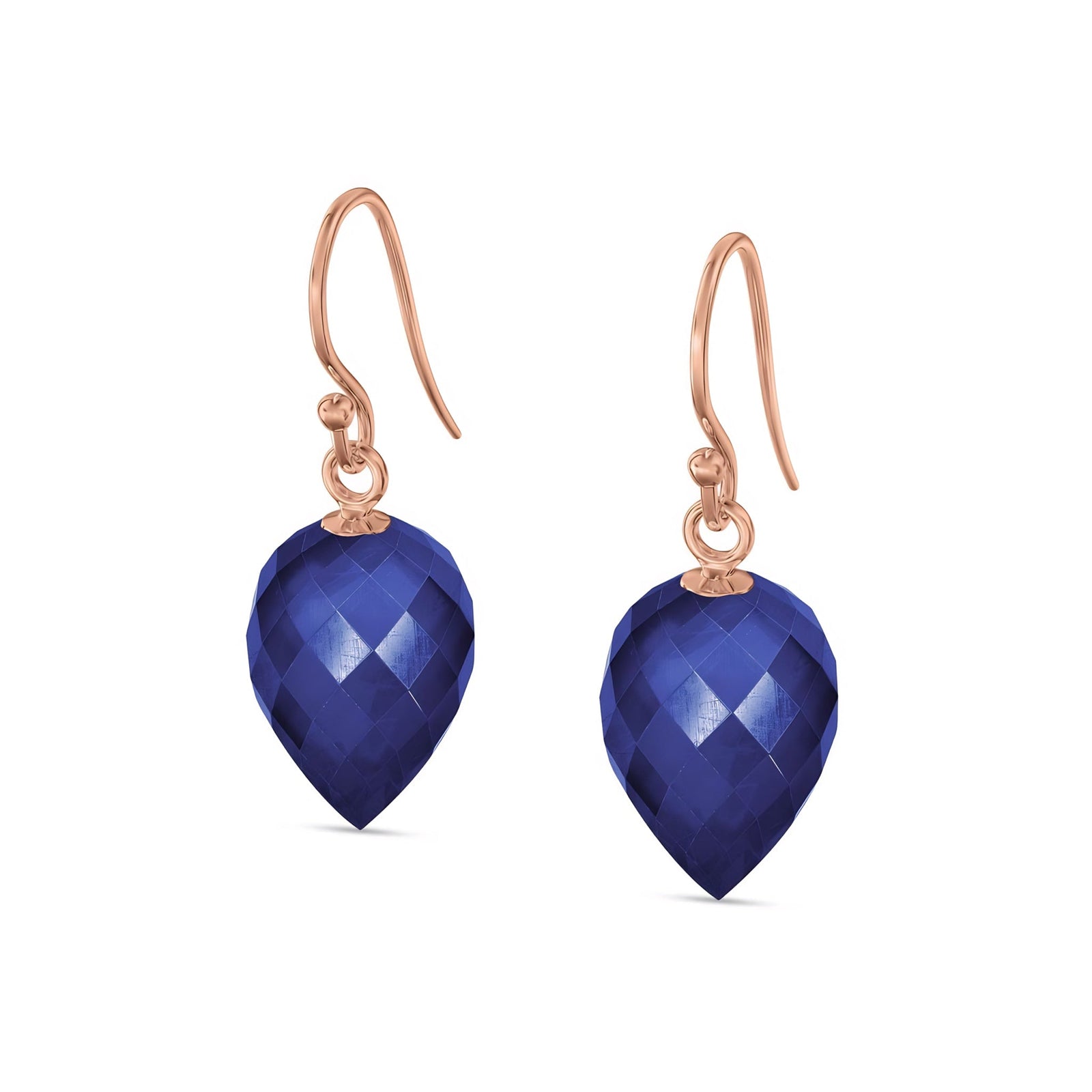 Rose Gold Earrings Ruby 10K — Camilla