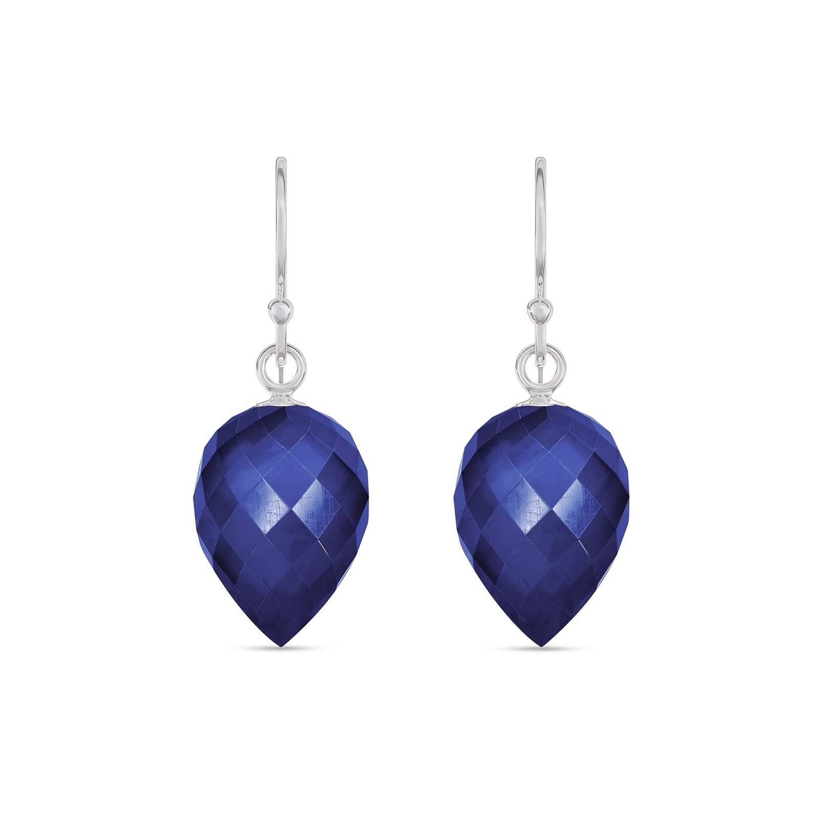 White Gold Earrings Ruby 10K — Camilla