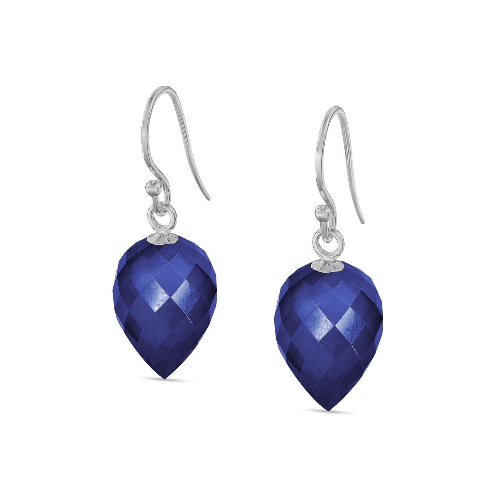 White Gold Earrings Ruby 10K — Camilla