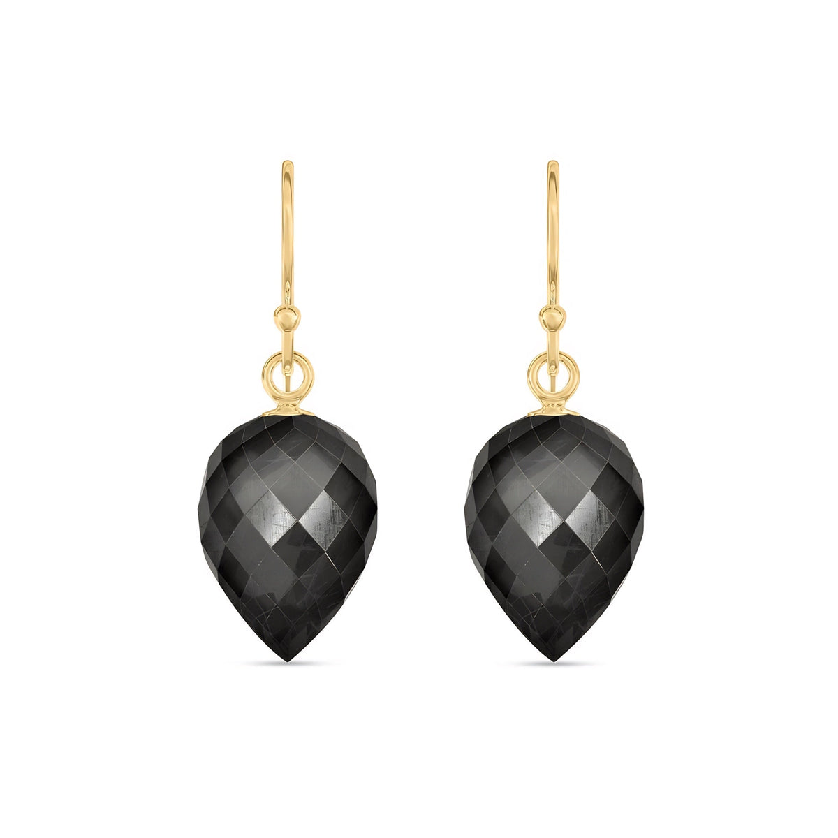 Yellow Gold Earrings Sapphire 10K — Camilla
