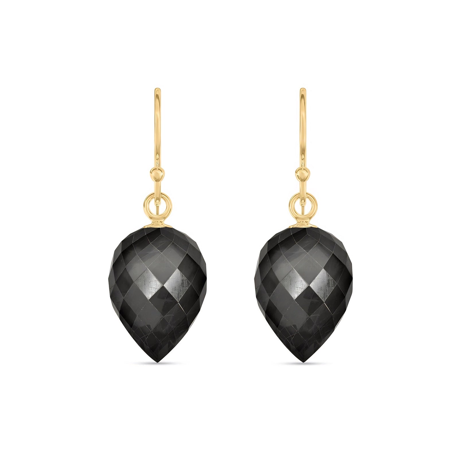 Yellow Gold Earrings Sapphire 10K — Camilla