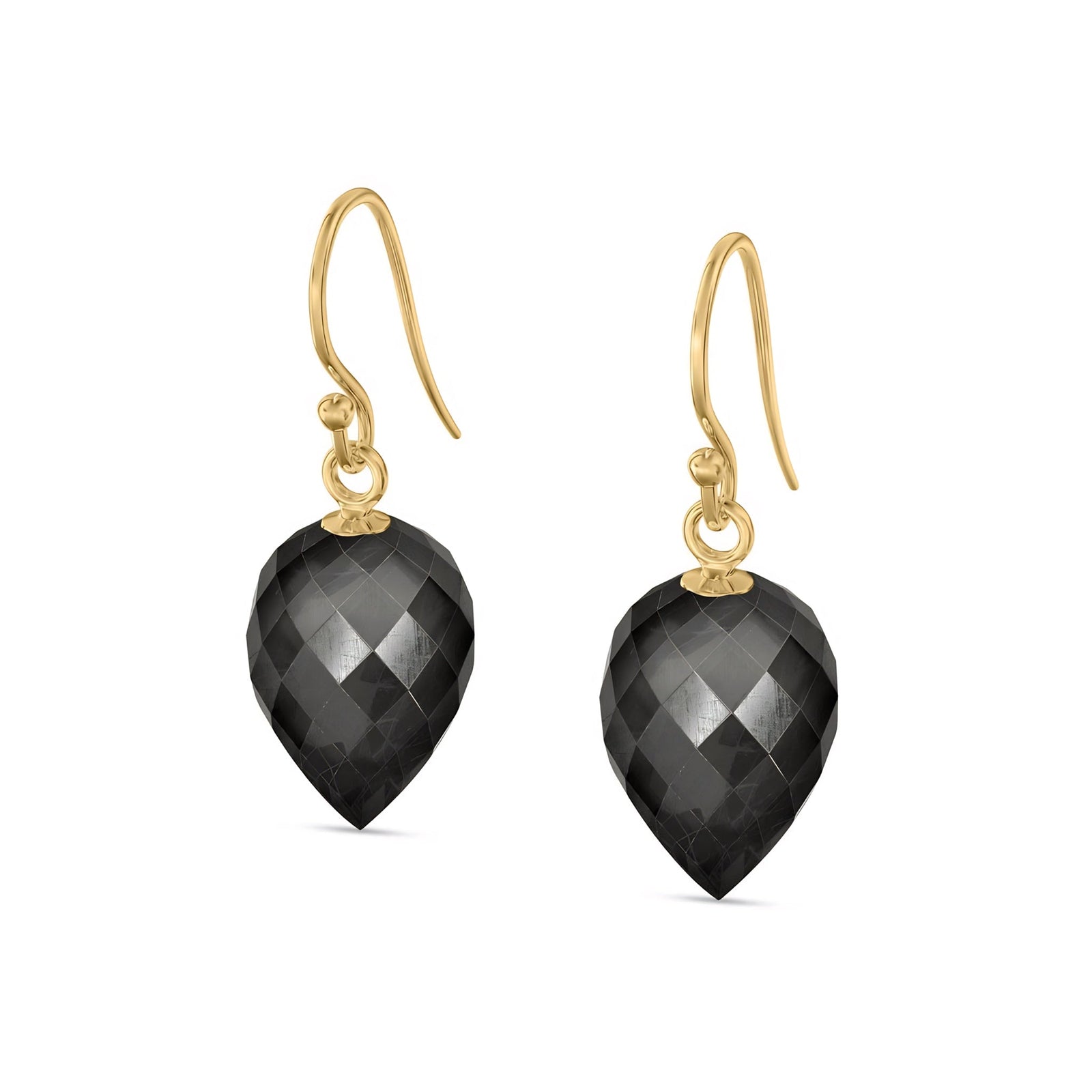 Yellow Gold Earrings Sapphire 10K — Camilla