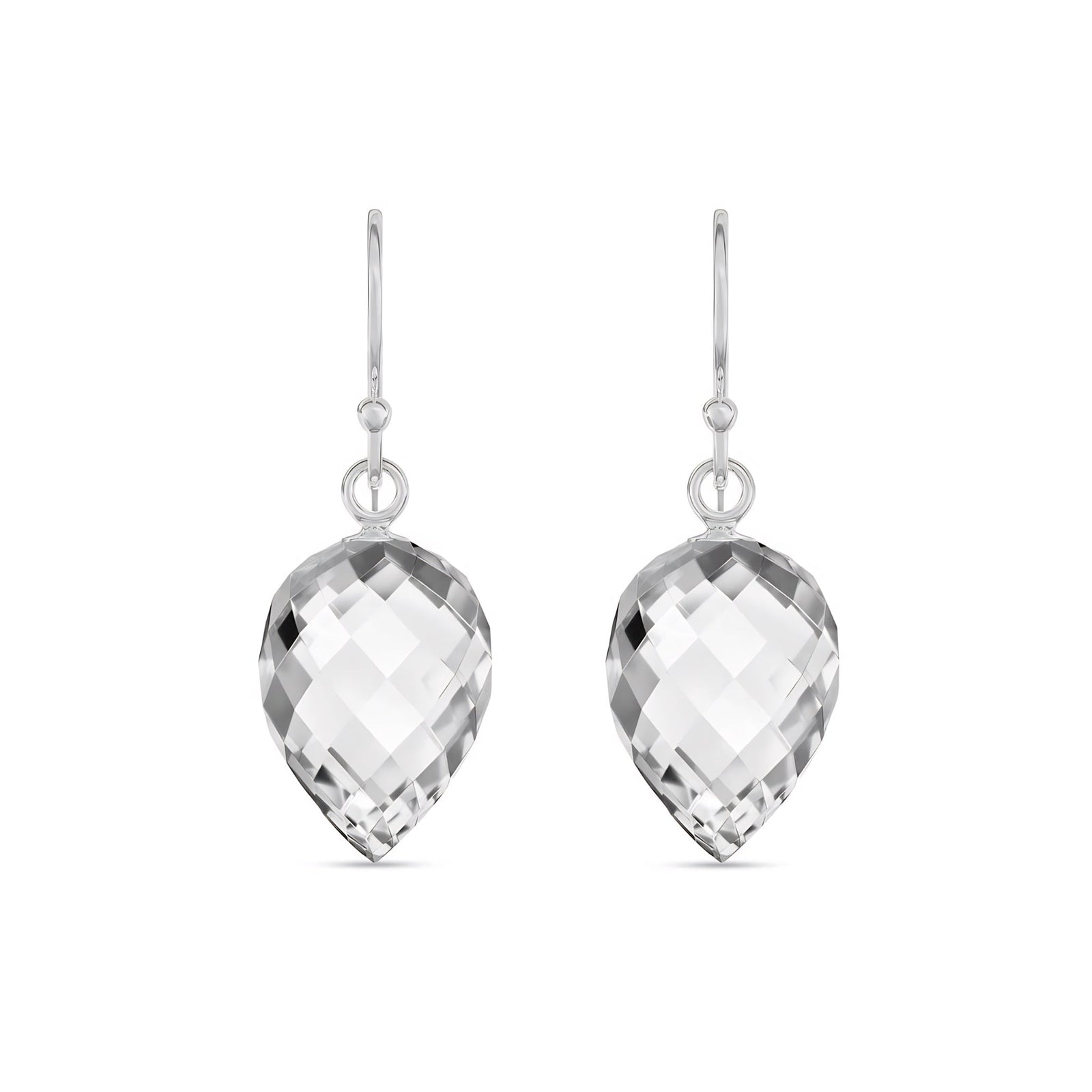 White Gold Earrings Emerald 10K — Camilla