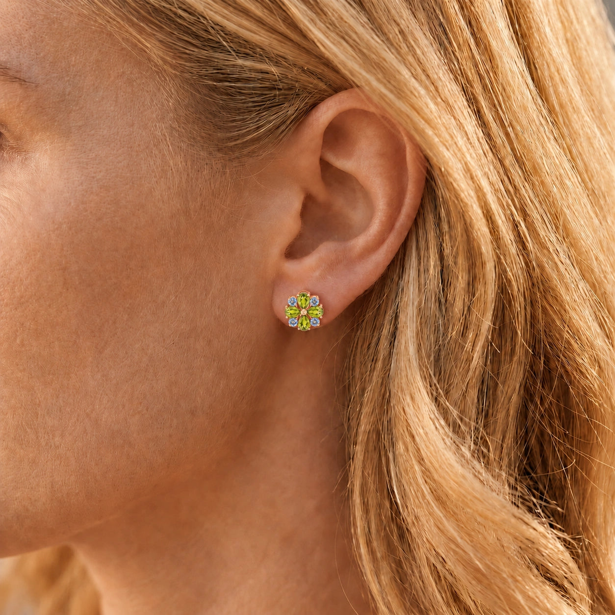 Rose Gold Grace Earrings Amethyst 10K — Eliana