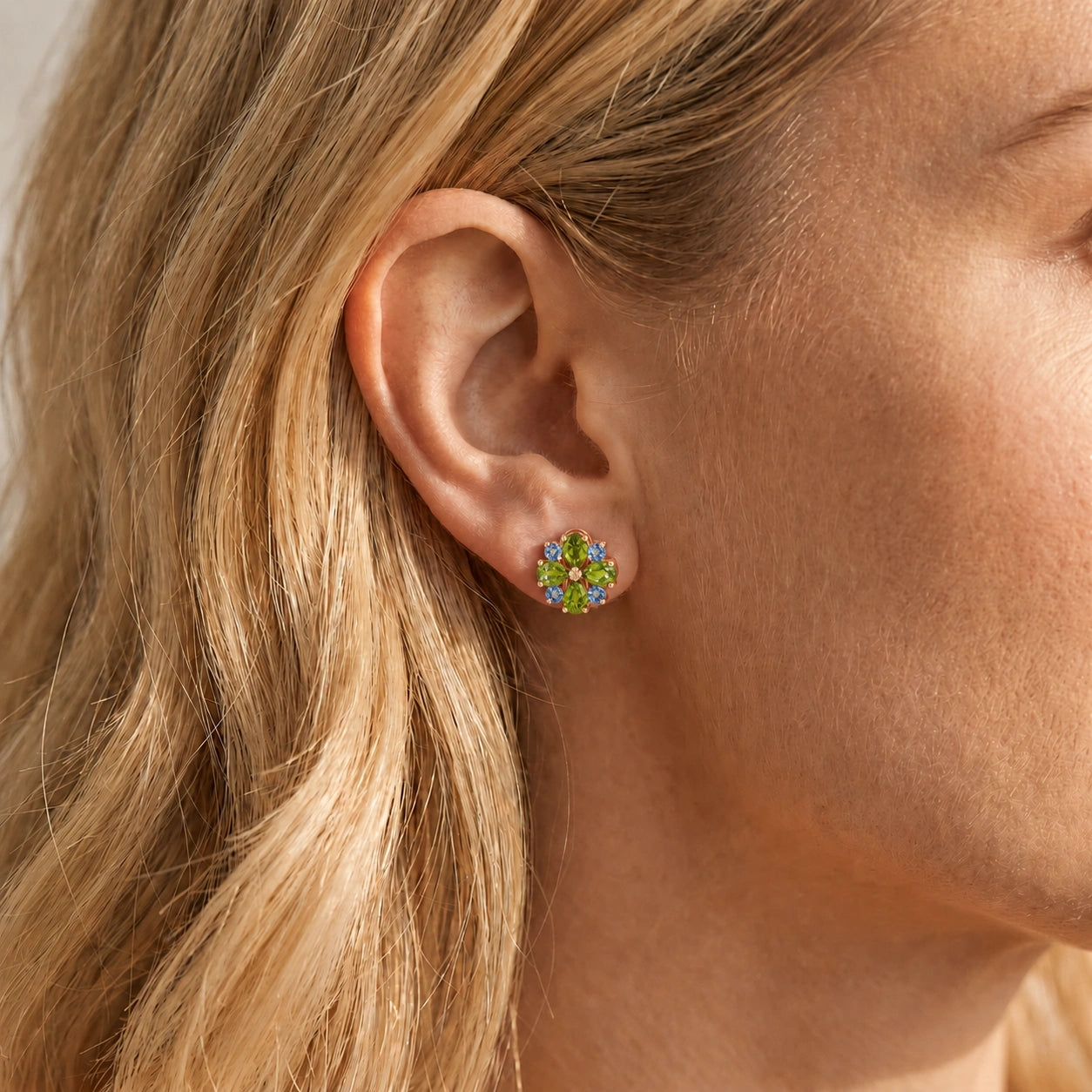 Rose Gold Grace Earrings Amethyst 10K — Eliana