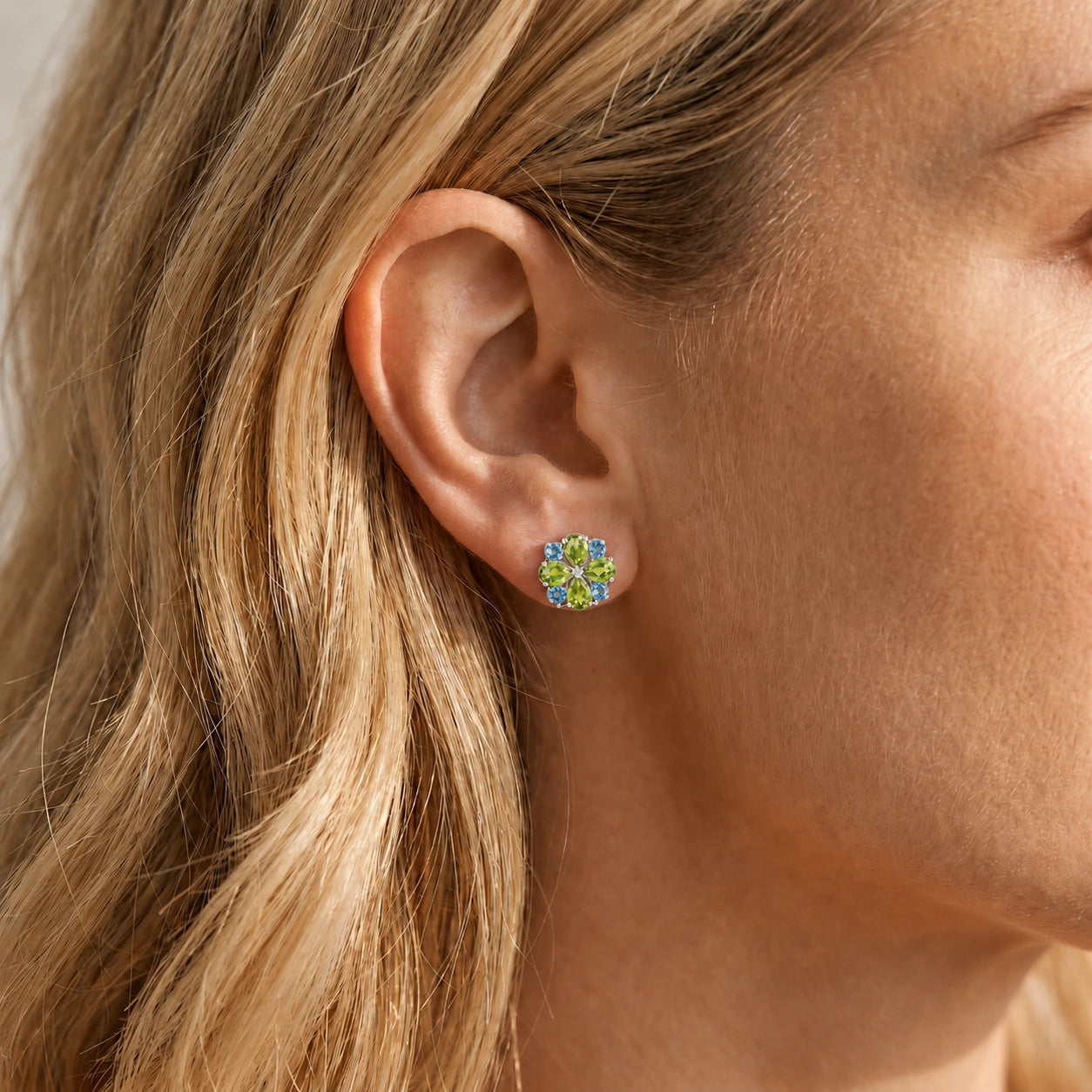 White Gold Grace Earrings Amethyst 10K — Eliana