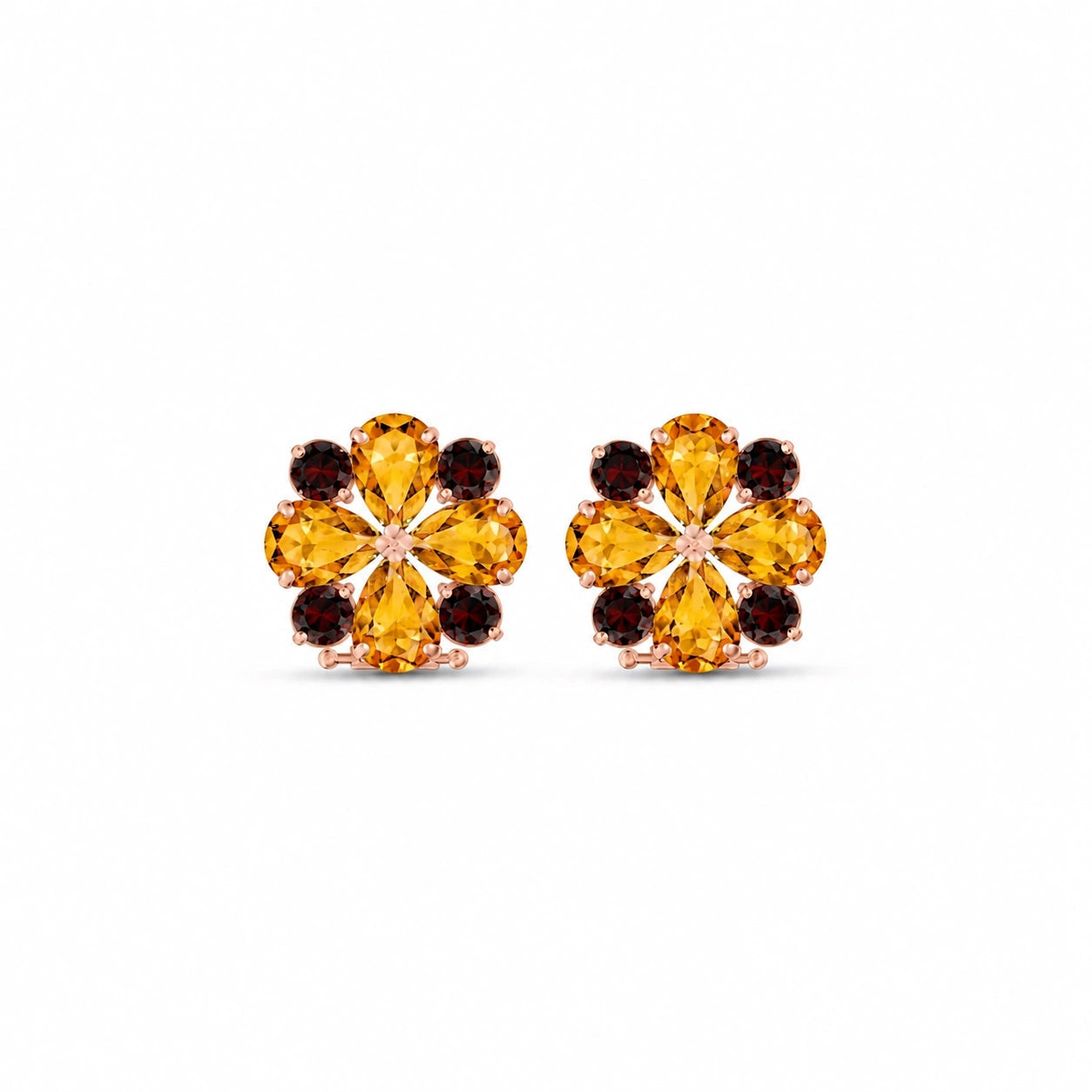 Rose Gold Grace Earrings Aquamarine 10K — Eliana