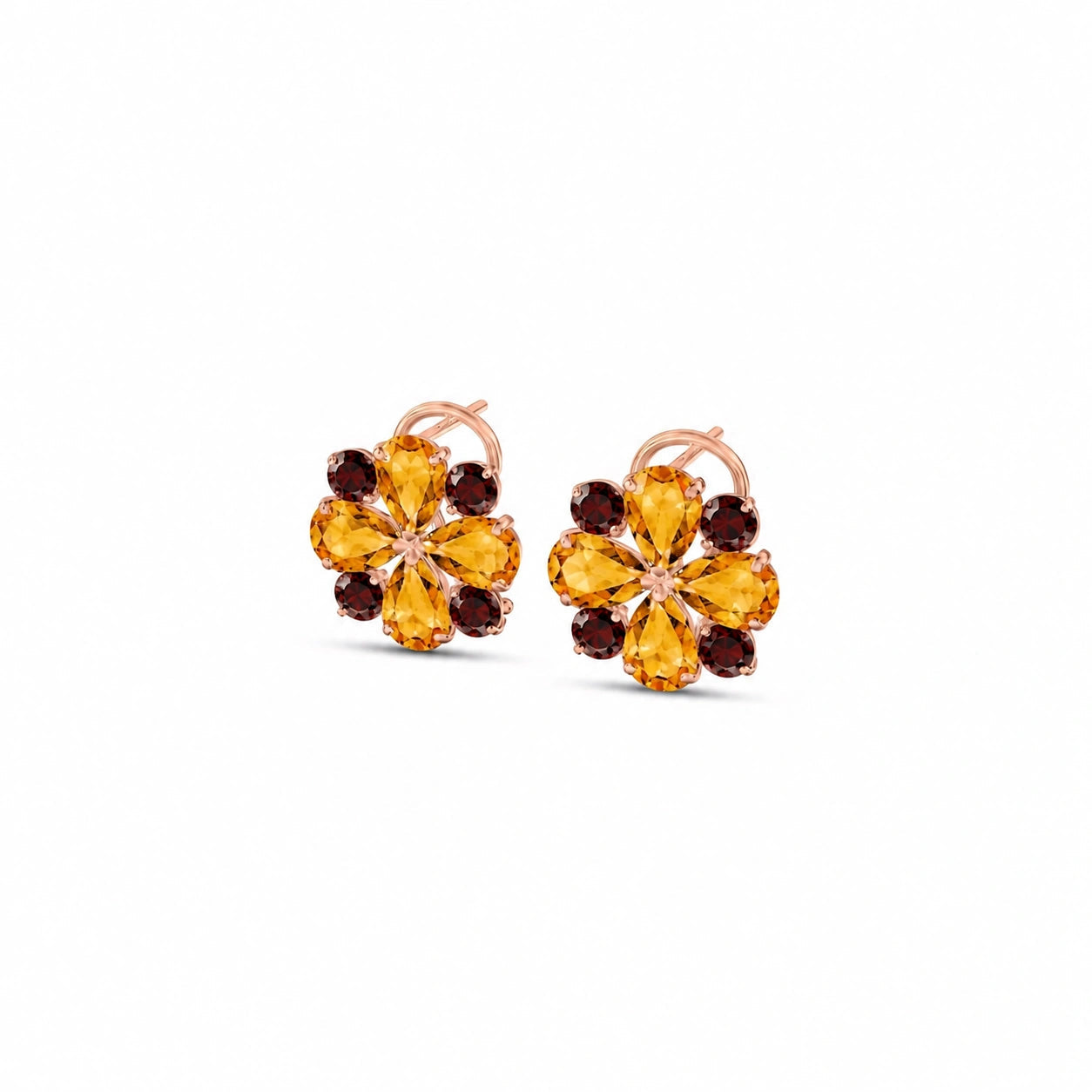 Rose Gold Grace Earrings Aquamarine 10K — Eliana