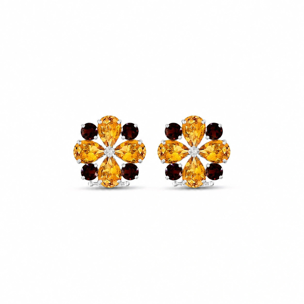 White Gold Grace Earrings Aquamarine 10K — Eliana